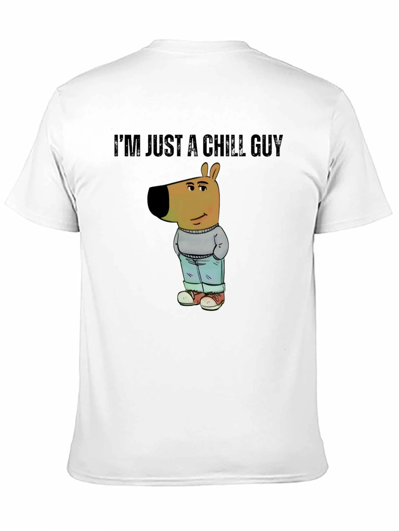 Chill Guy Cartoon Dog T-Shirt