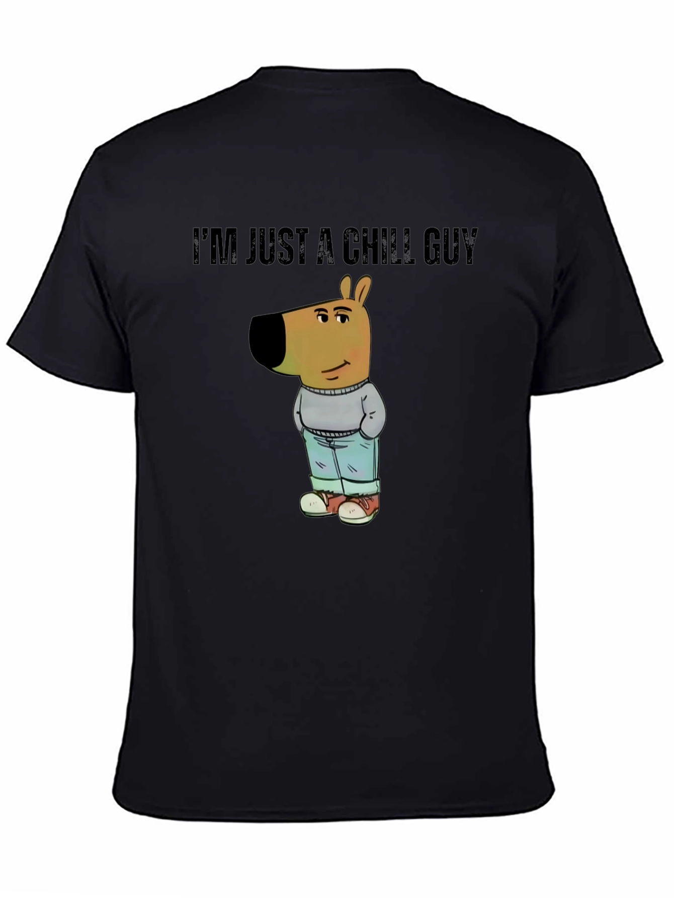 Chill Guy Cartoon Dog T-Shirt