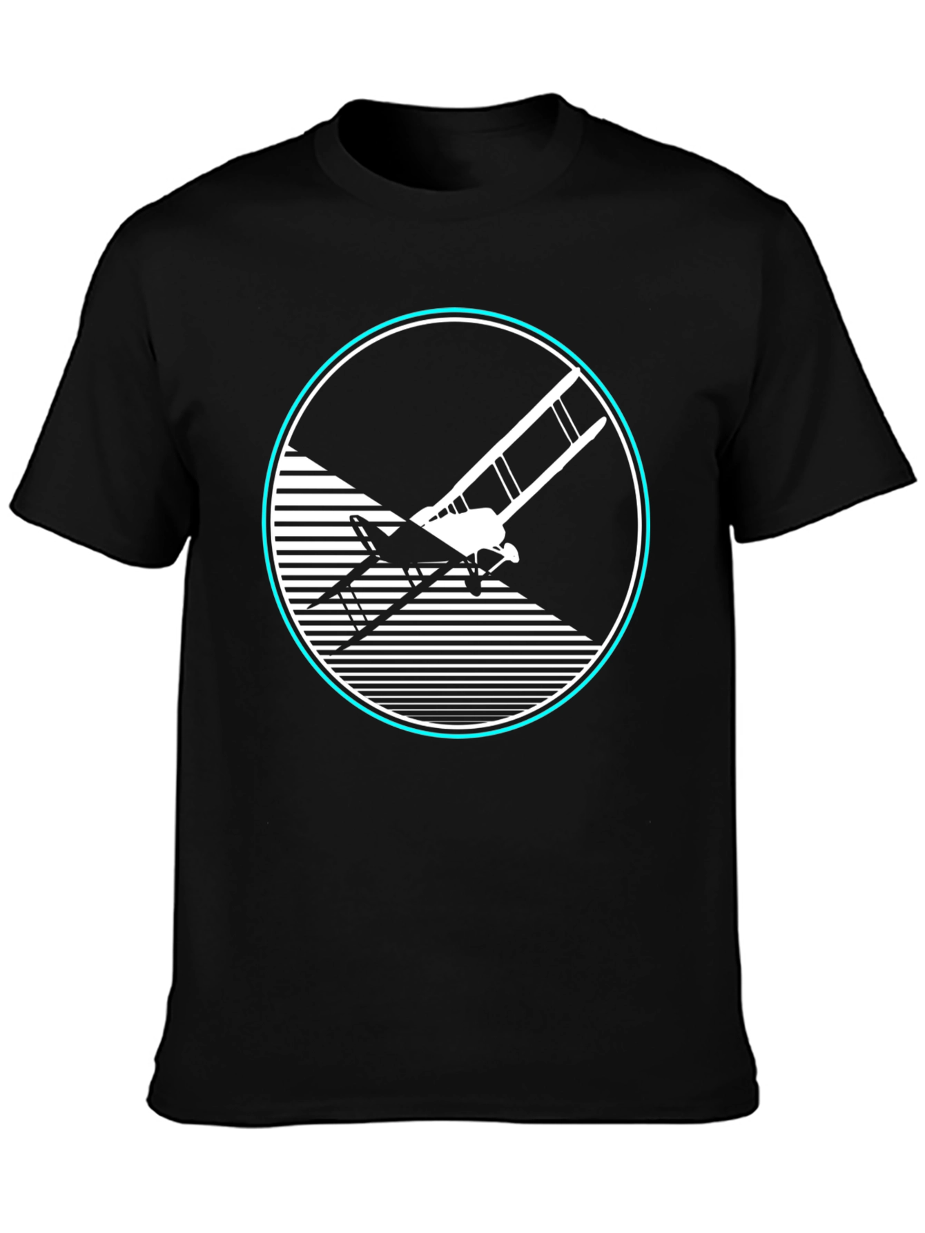 Retro Biplane Graphic Tee - Aviation Style