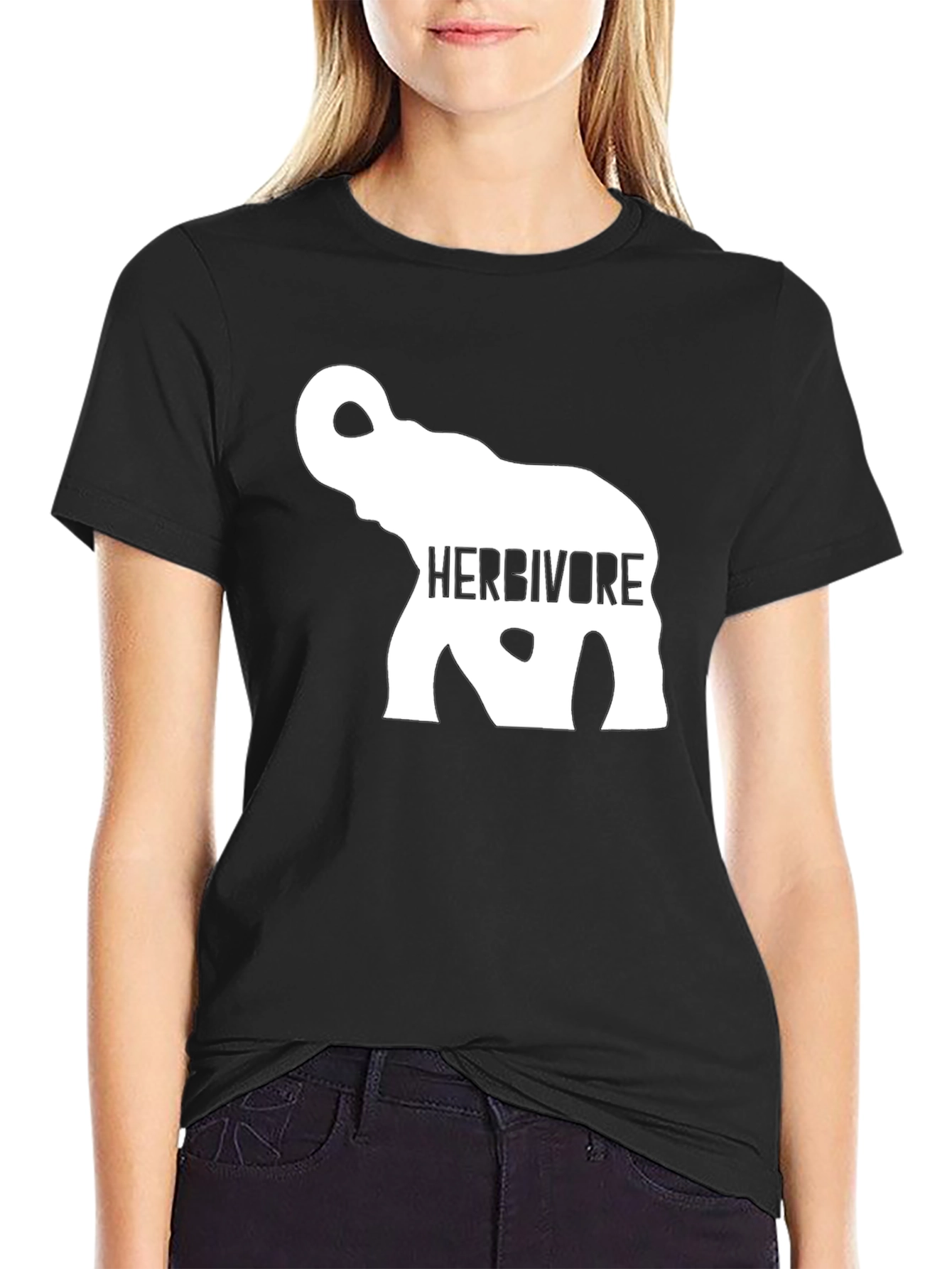 Herbivore Elephant Graphic Tee - Black