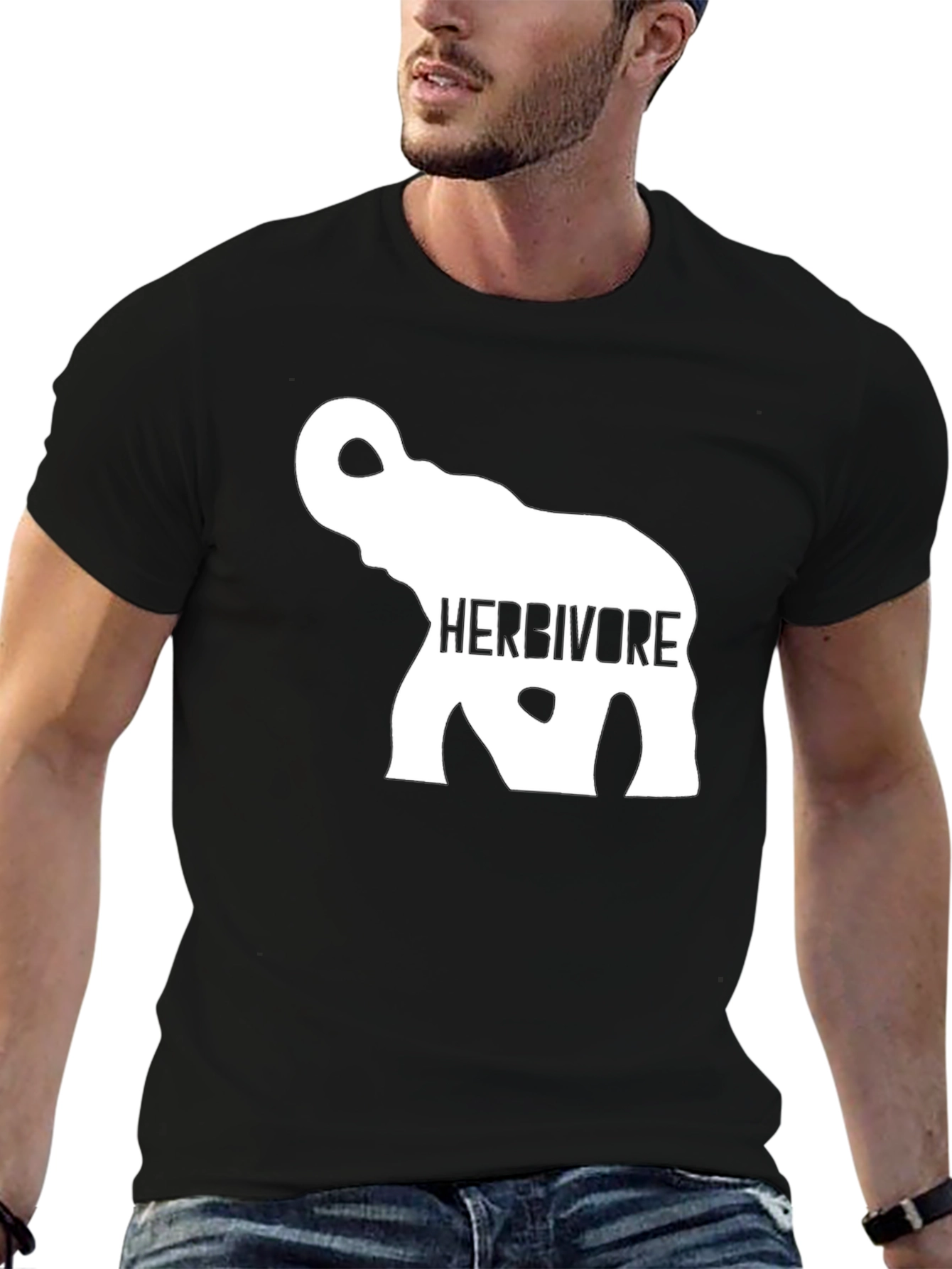 Herbivore Elephant Graphic Tee - Black
