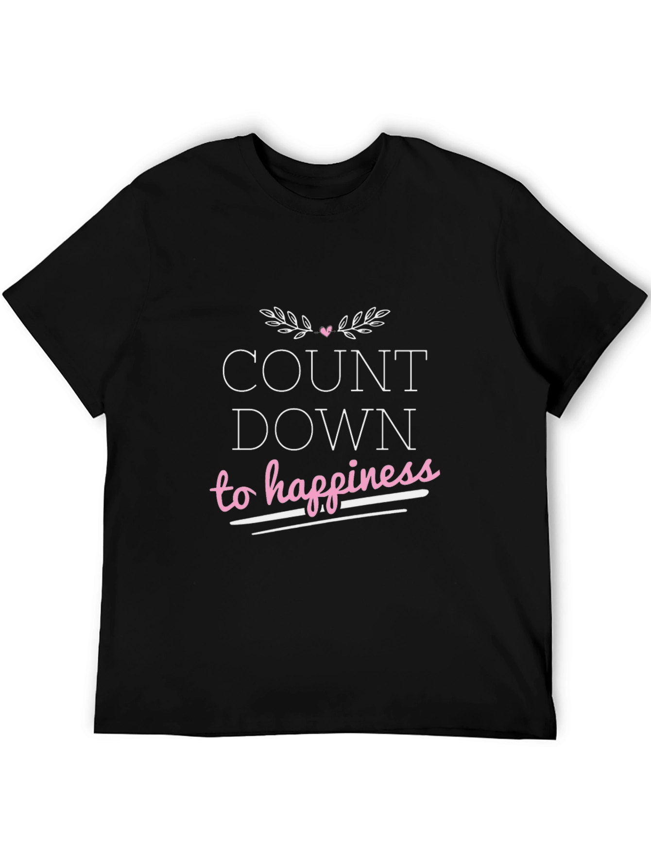 Countdown To Happiness Graphic T-Shirt - Black