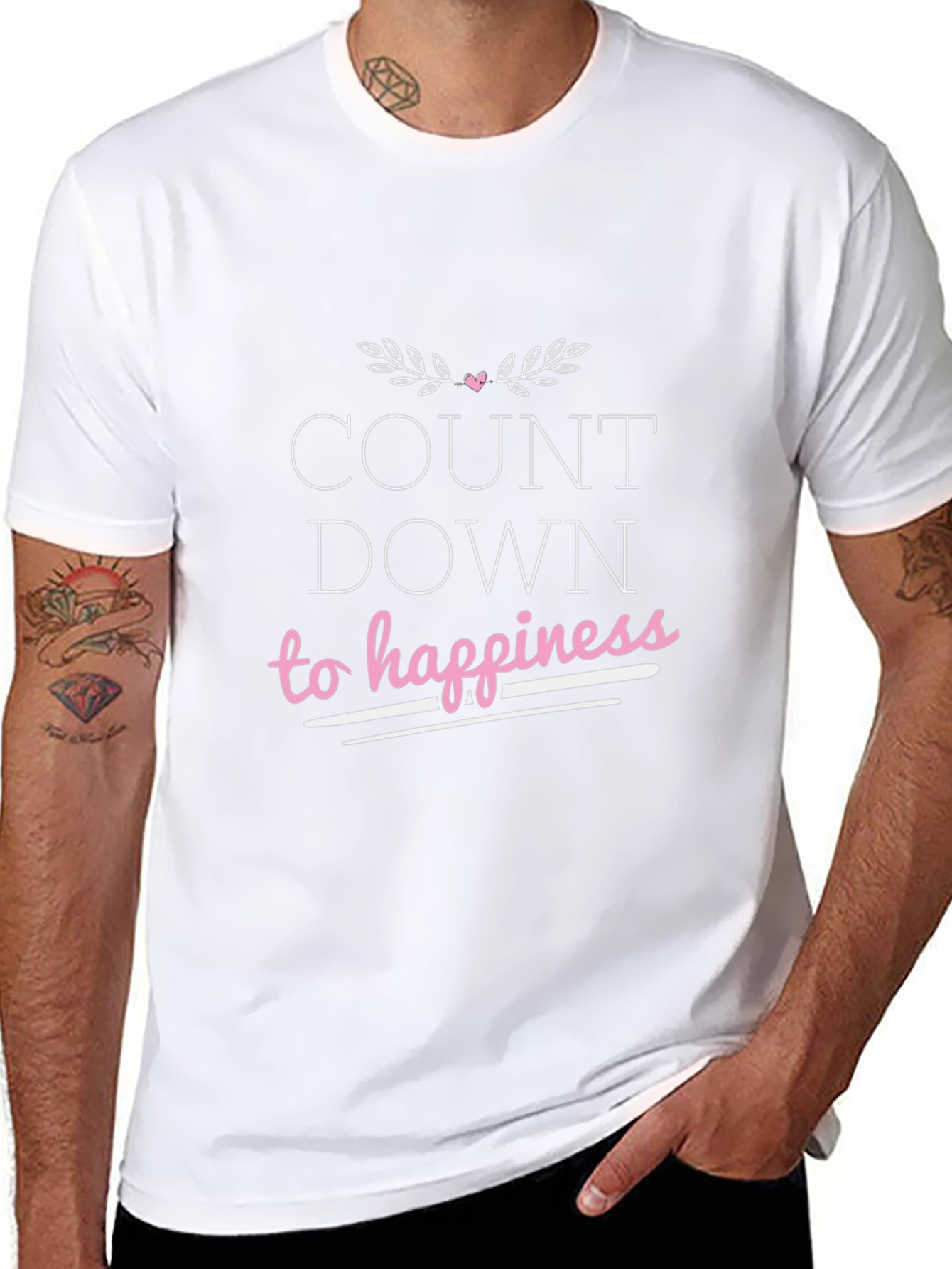 Countdown To Happiness Graphic T-Shirt - Black