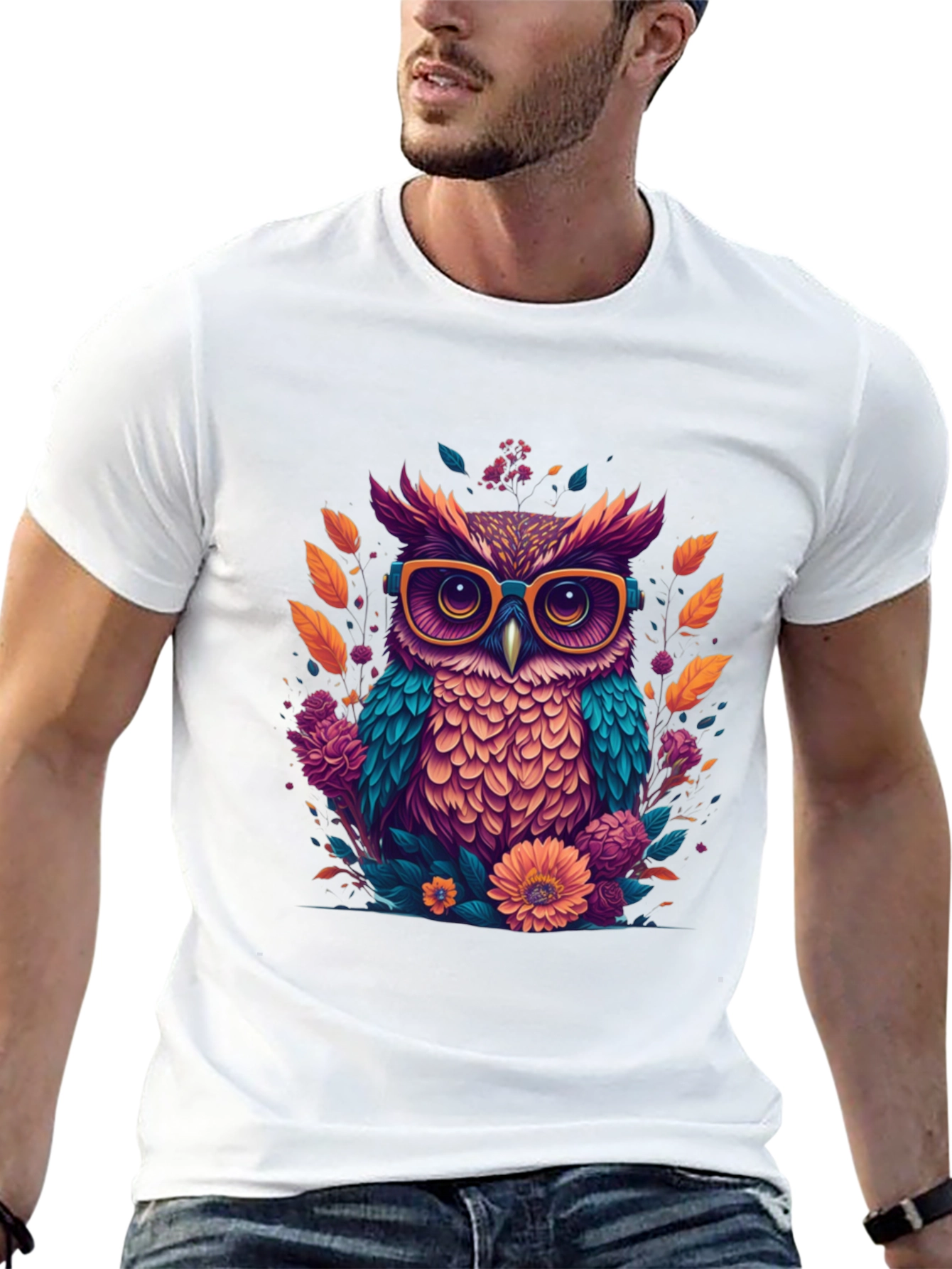 Owl with Glasses Graphic Tee