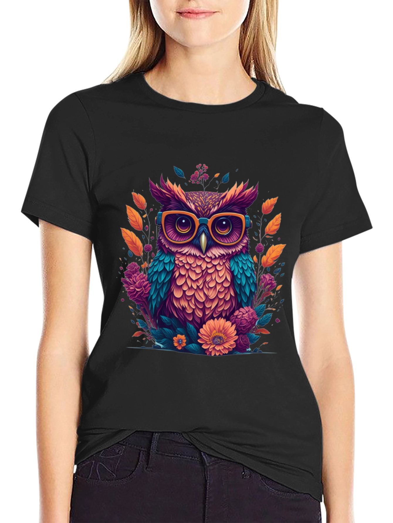 Owl with Glasses Graphic Tee
