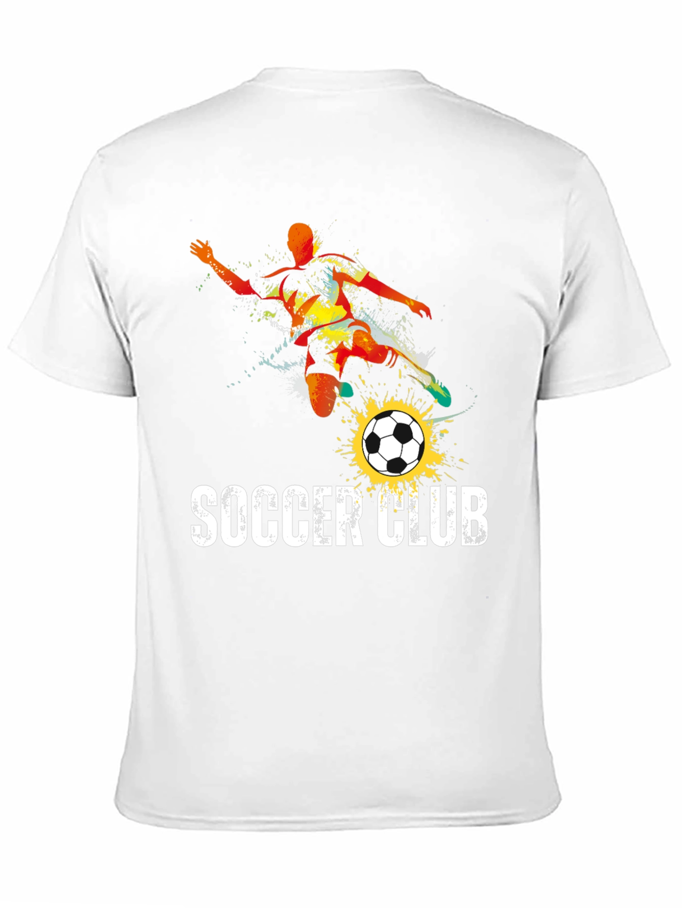 Soccer Club Graphic Tee - Stylish Black Cotton T-Shirt