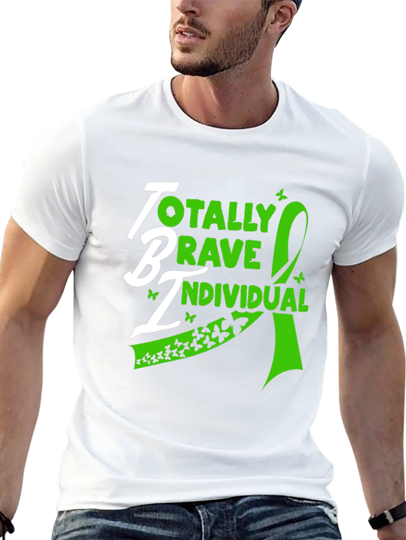 TBI Awareness T-Shirt - Totally Brave Individual Ribbon Tee