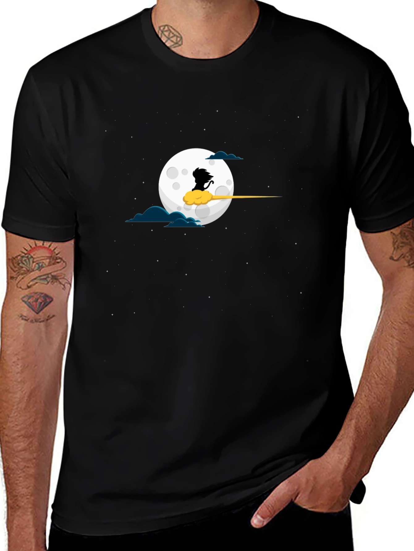 Dragon Ball Z T-Shirt Anime Moon Cloud