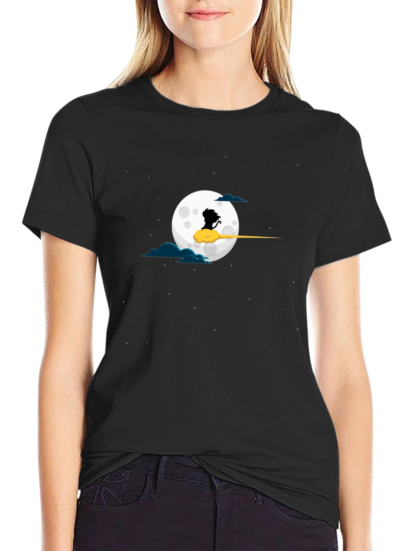 Dragon Ball Z T-Shirt Anime Moon Cloud