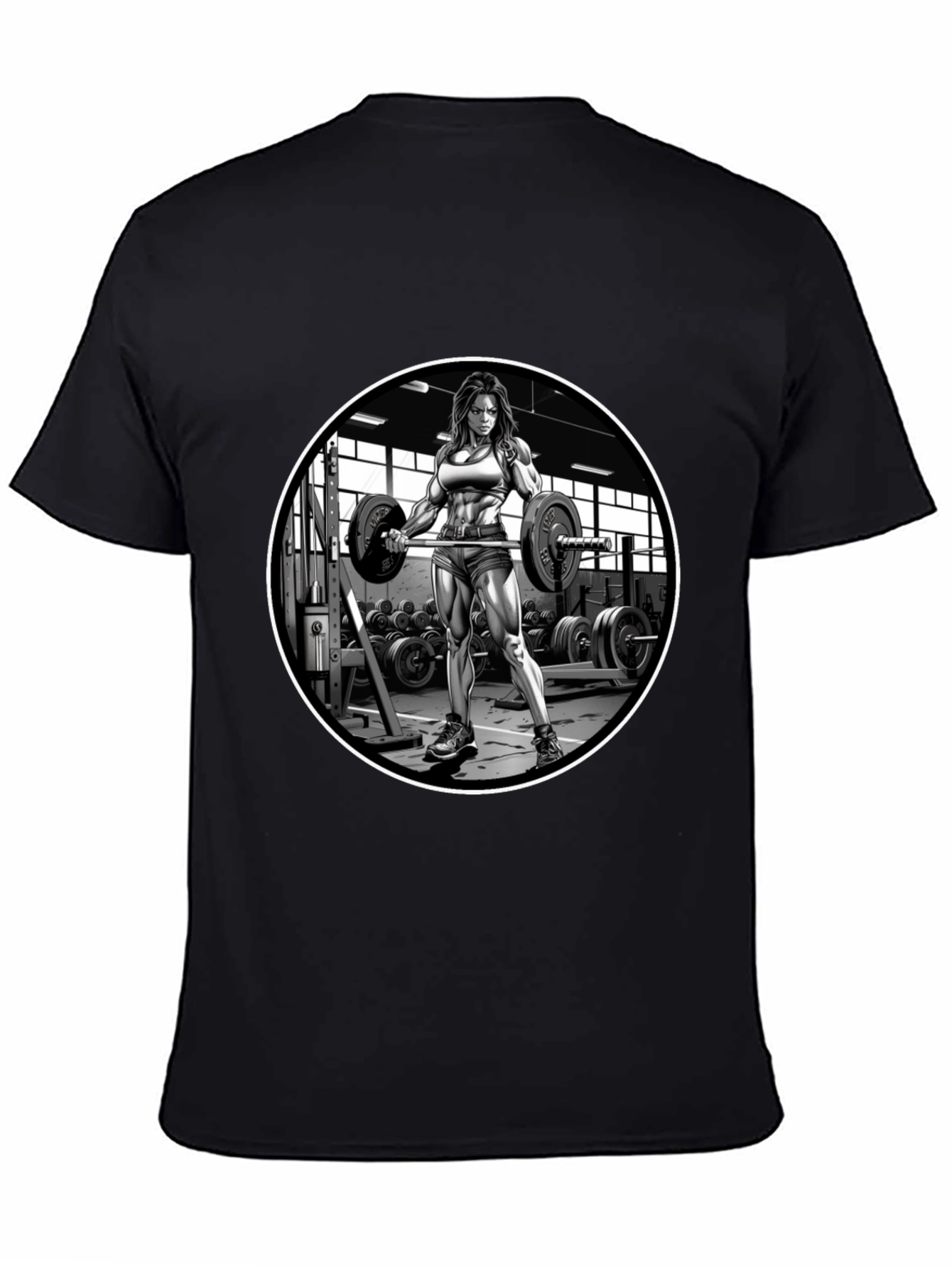 Weightlifting Woman Black T-Shirt