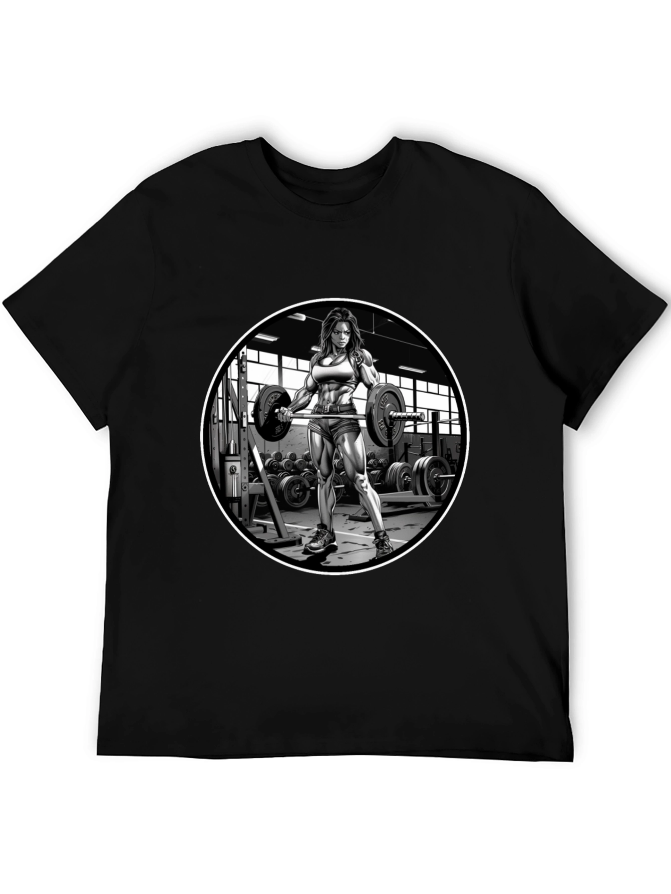 Weightlifting Woman Black T-Shirt