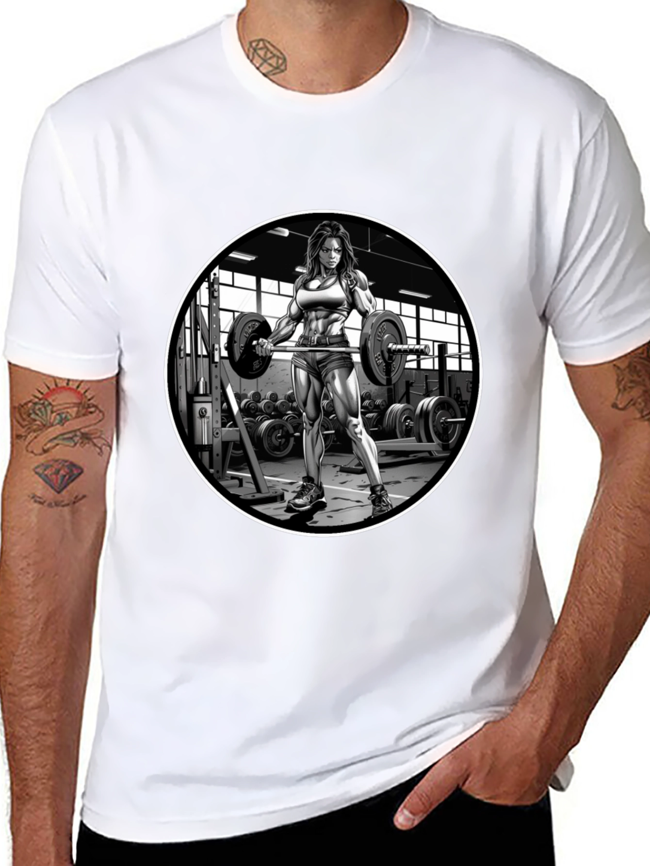Weightlifting Woman Black T-Shirt