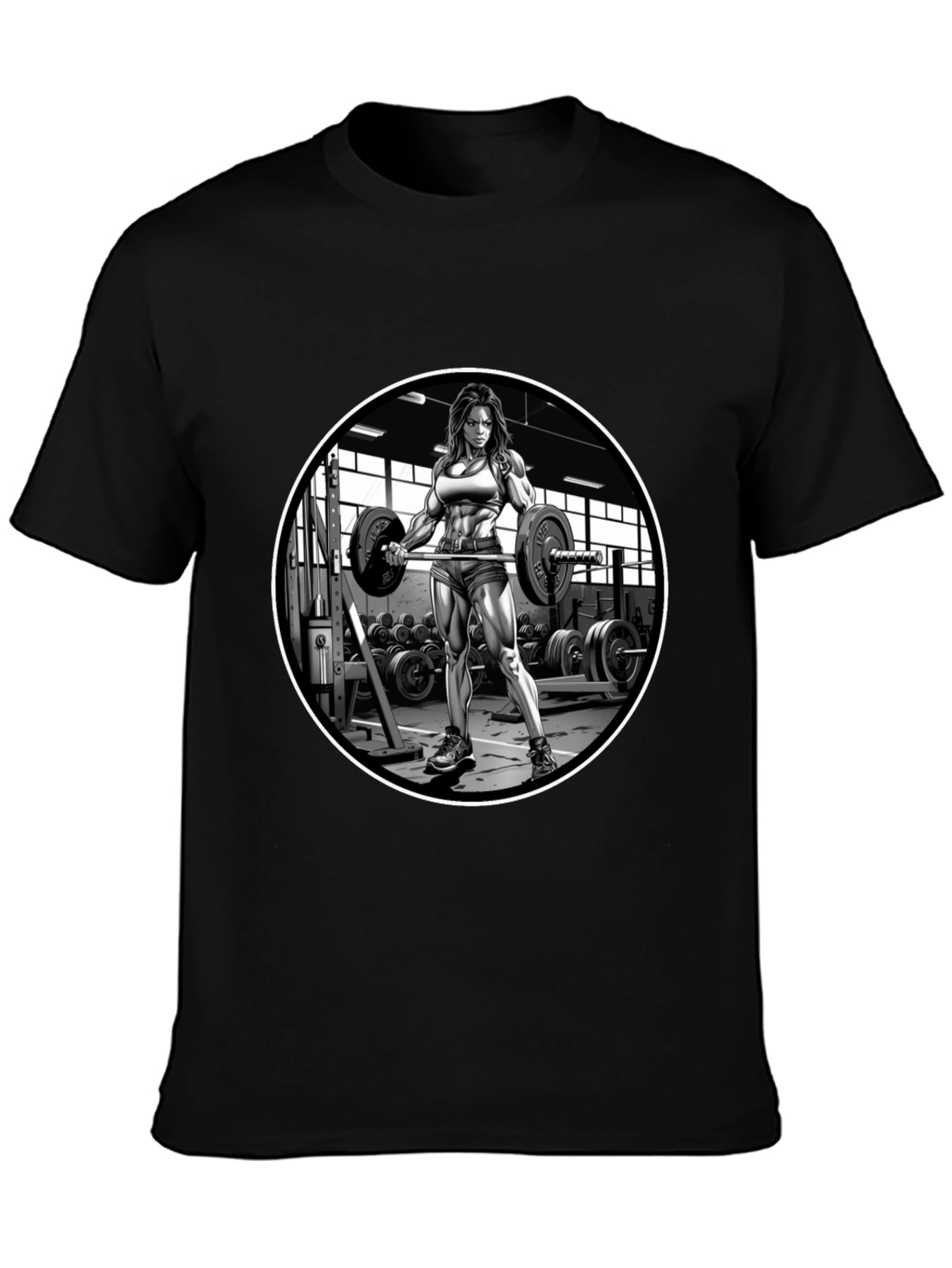Weightlifting Woman Black T-Shirt