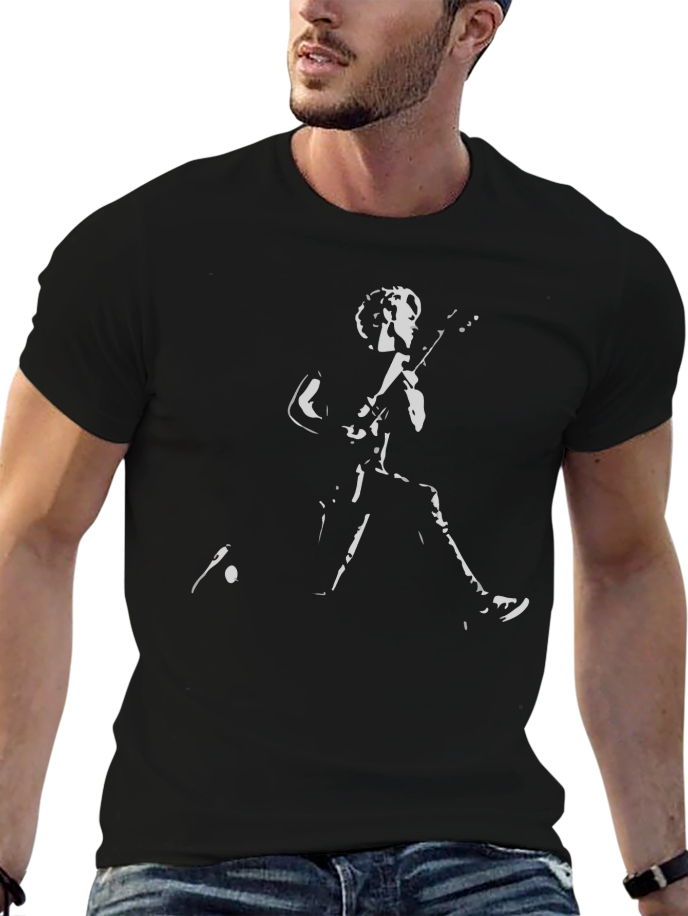 Rock Guitarist Black T-Shirt