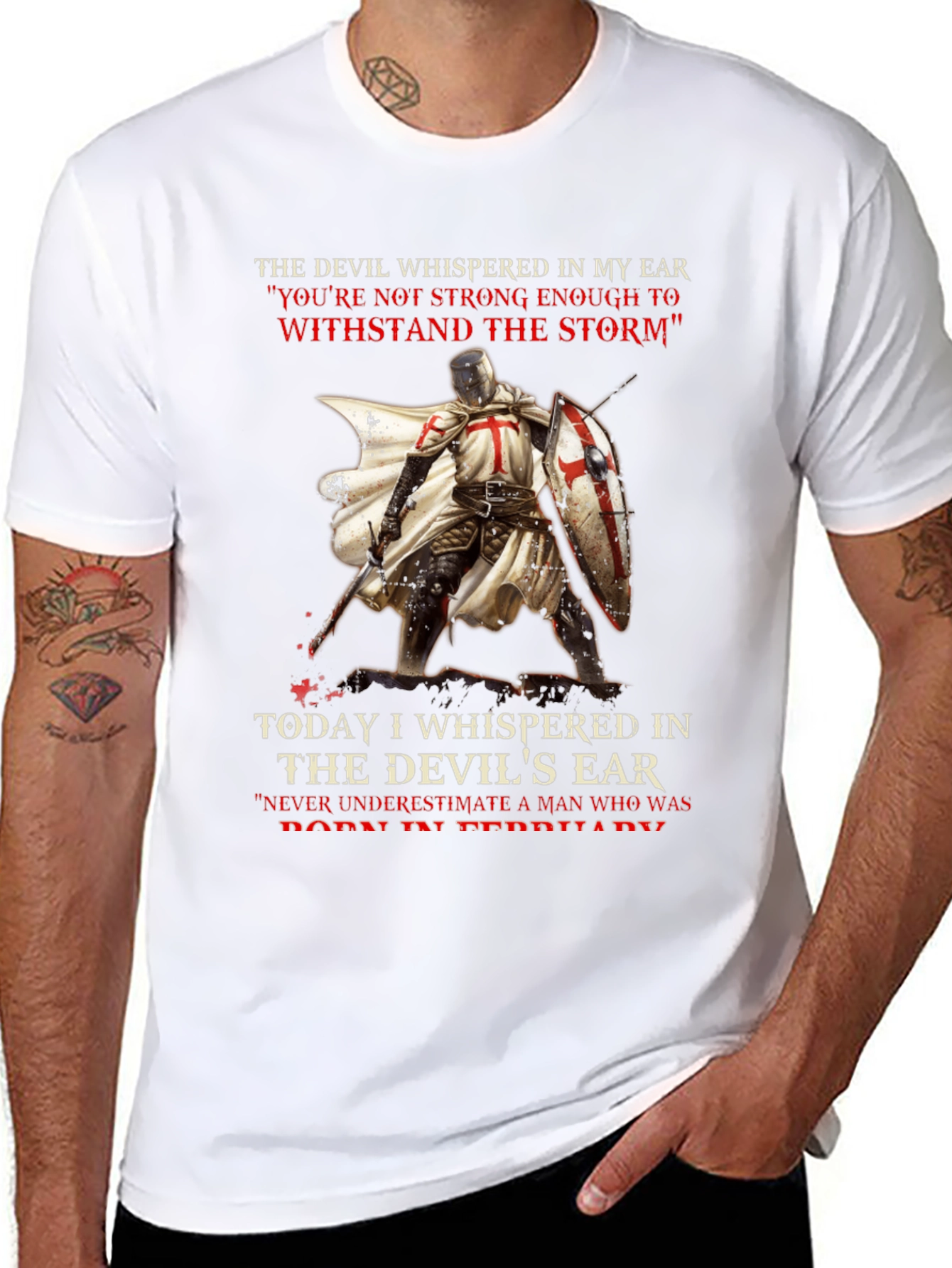 Crusader T-Shirt: The Devil Whispered In My Ear
