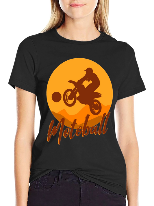 Motoball Silhouette T-Shirt - Dirt Bike Rider Design