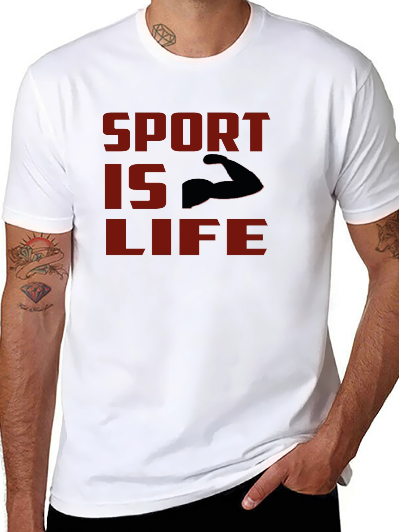 Sport Is Life T-Shirt - Black Graphic Tee