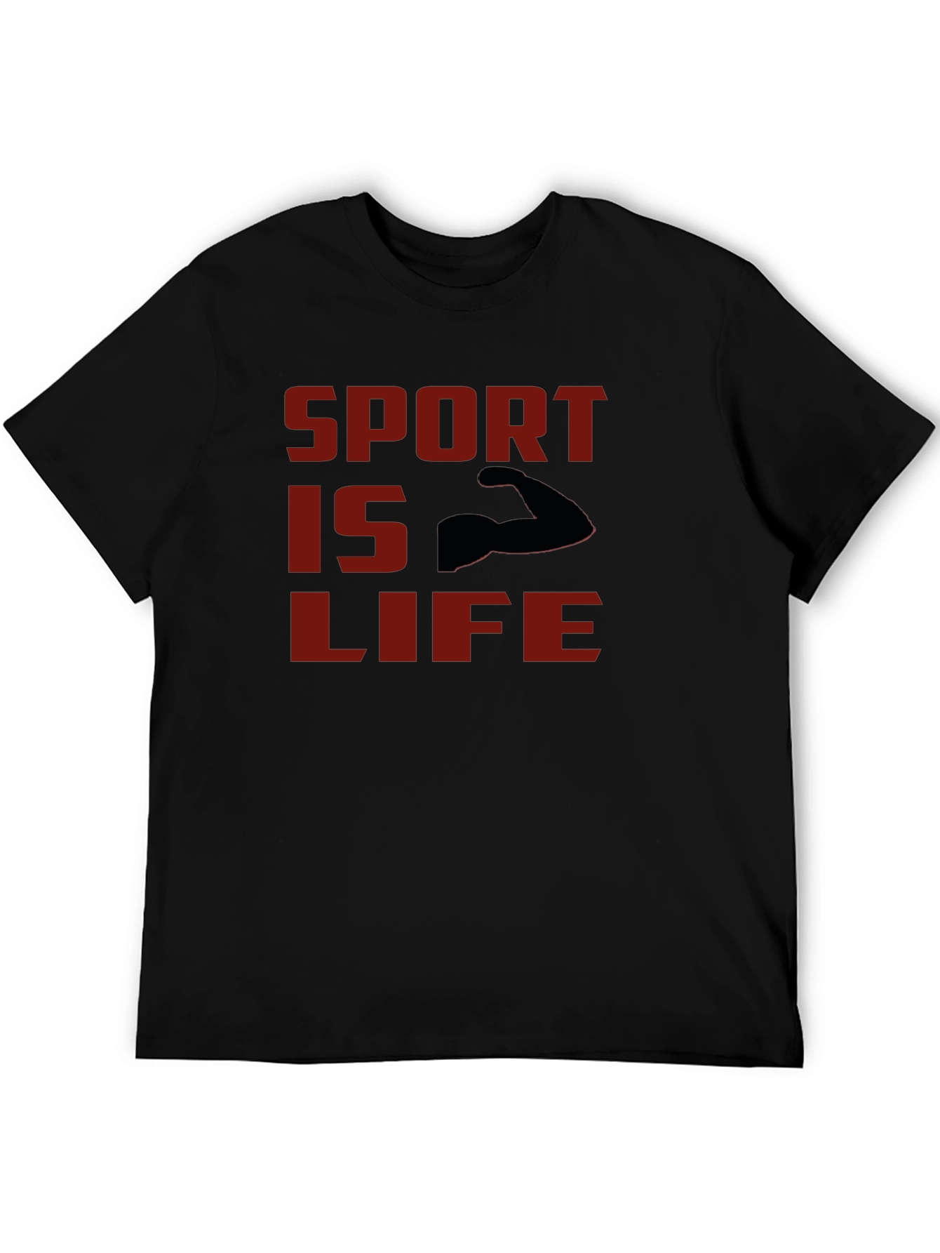 Sport Is Life T-Shirt - Black Graphic Tee