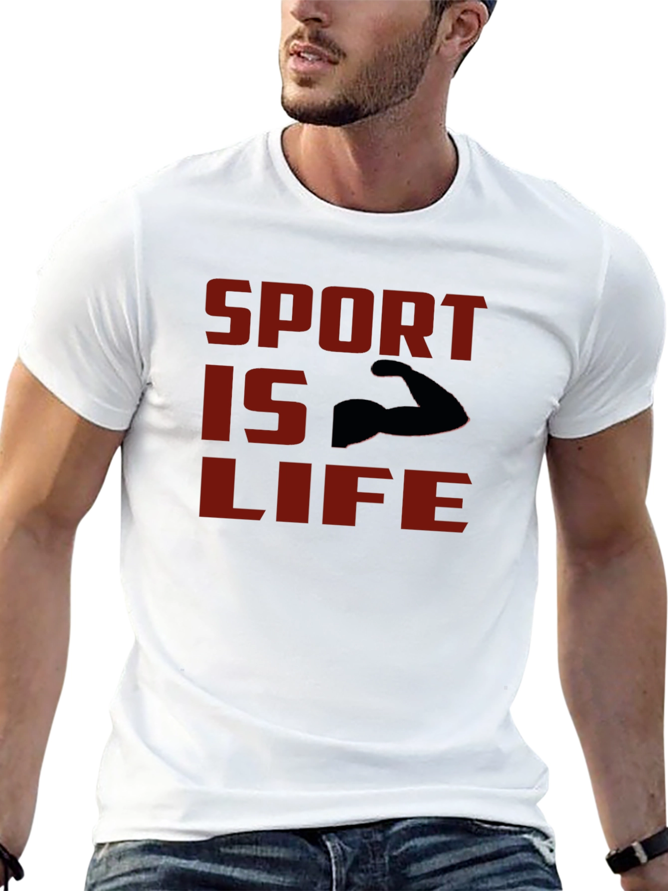 Sport Is Life T-Shirt - Black Graphic Tee