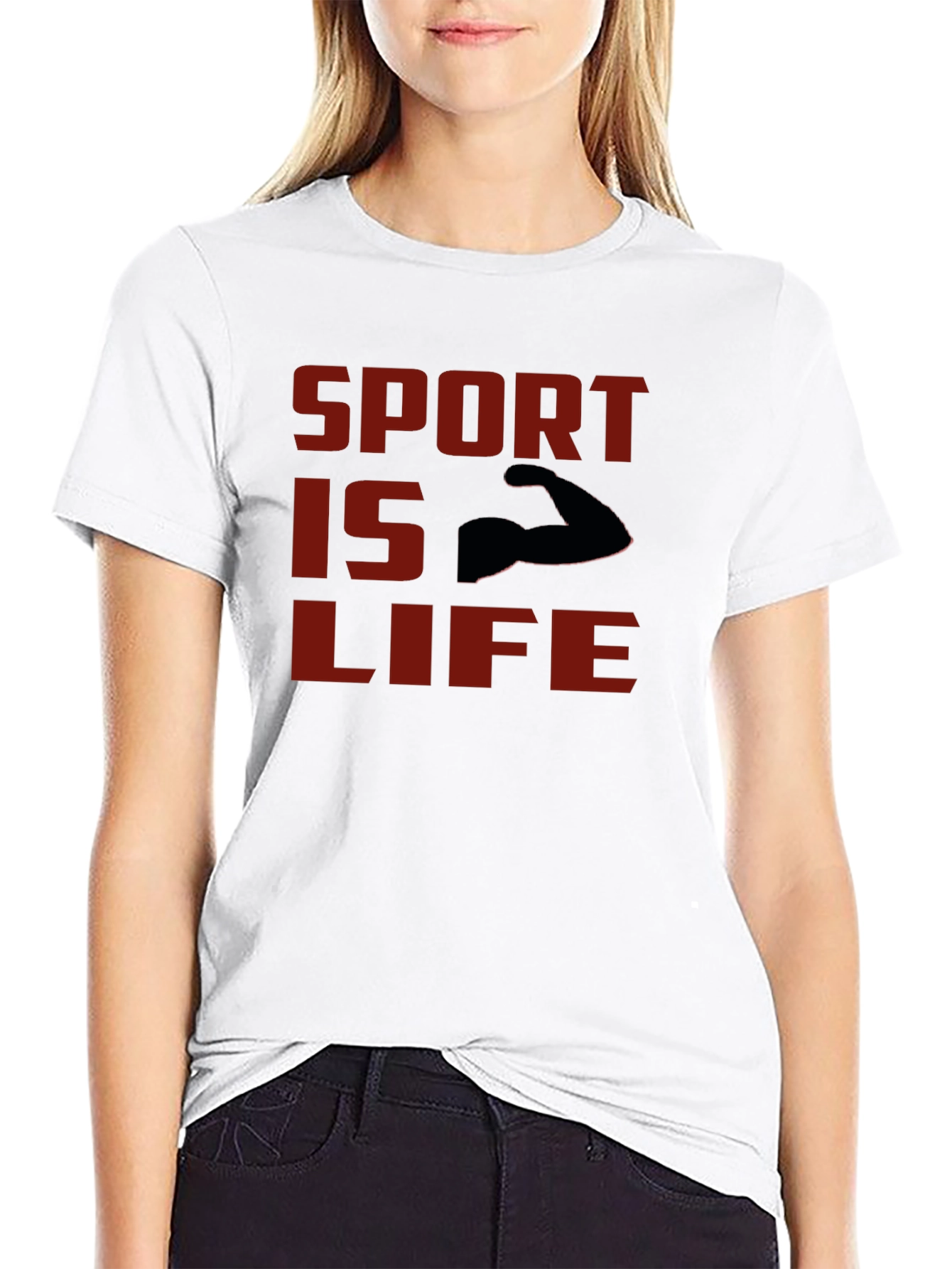 Sport Is Life T-Shirt - Black Graphic Tee