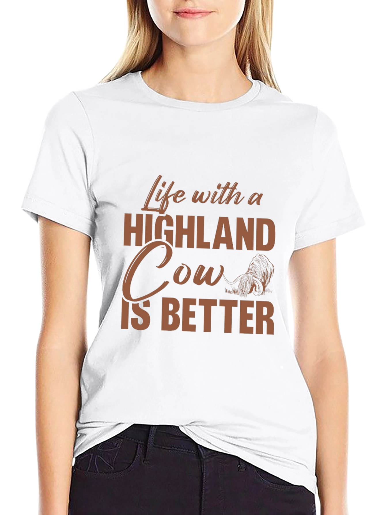 Life with a Highland Cow T-Shirt
