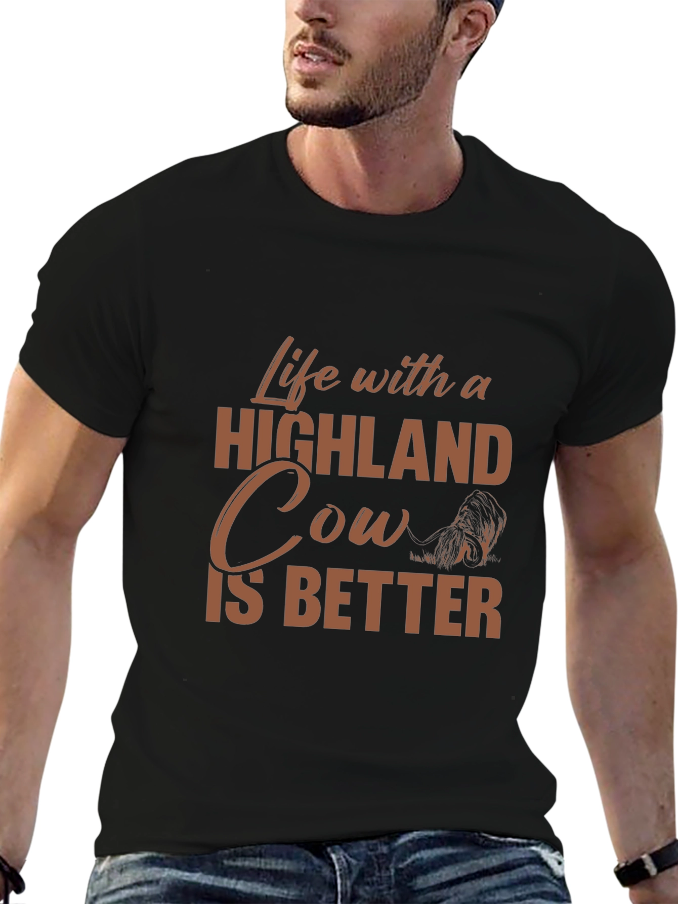 Life with a Highland Cow T-Shirt