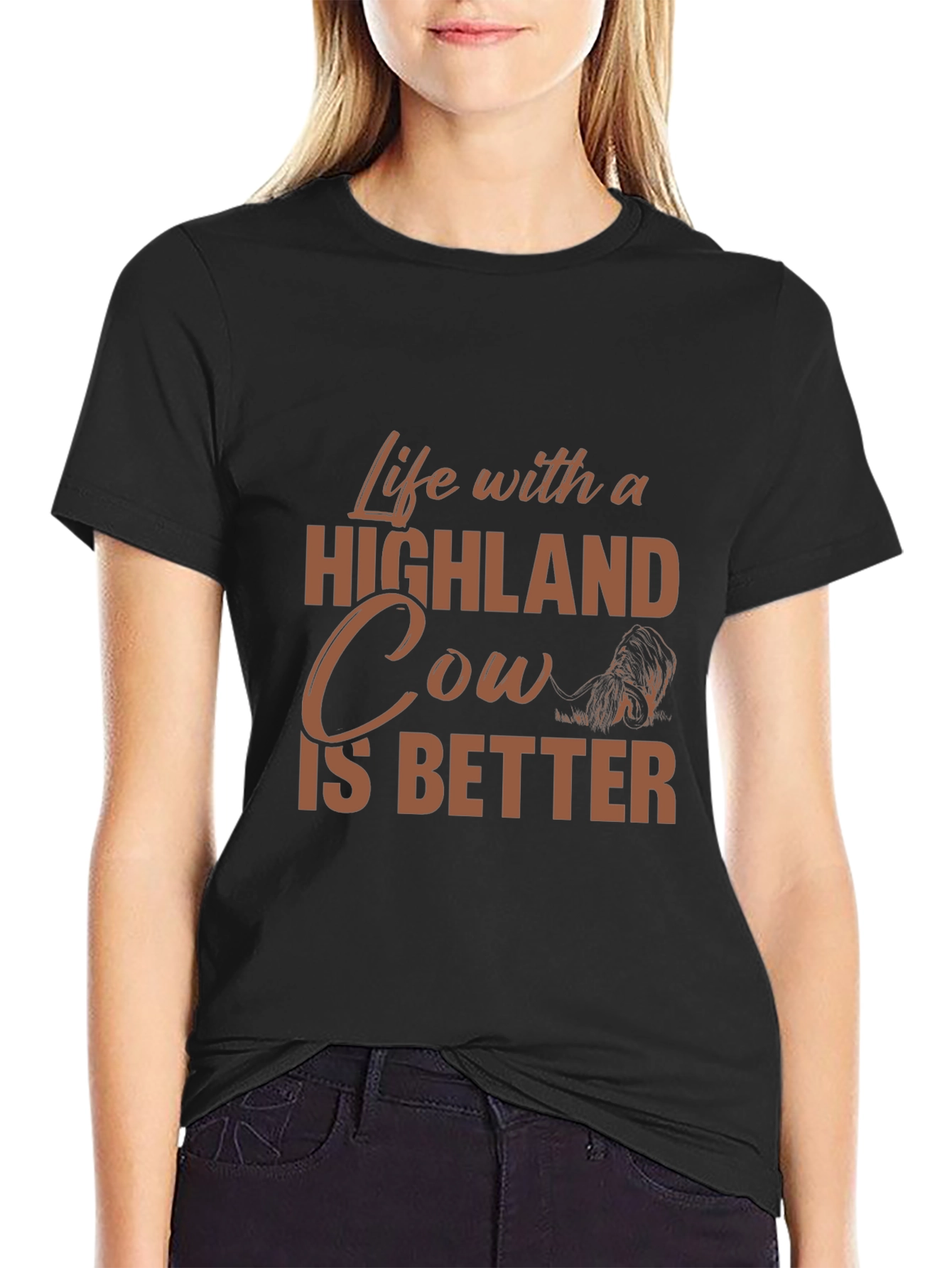 Life with a Highland Cow T-Shirt