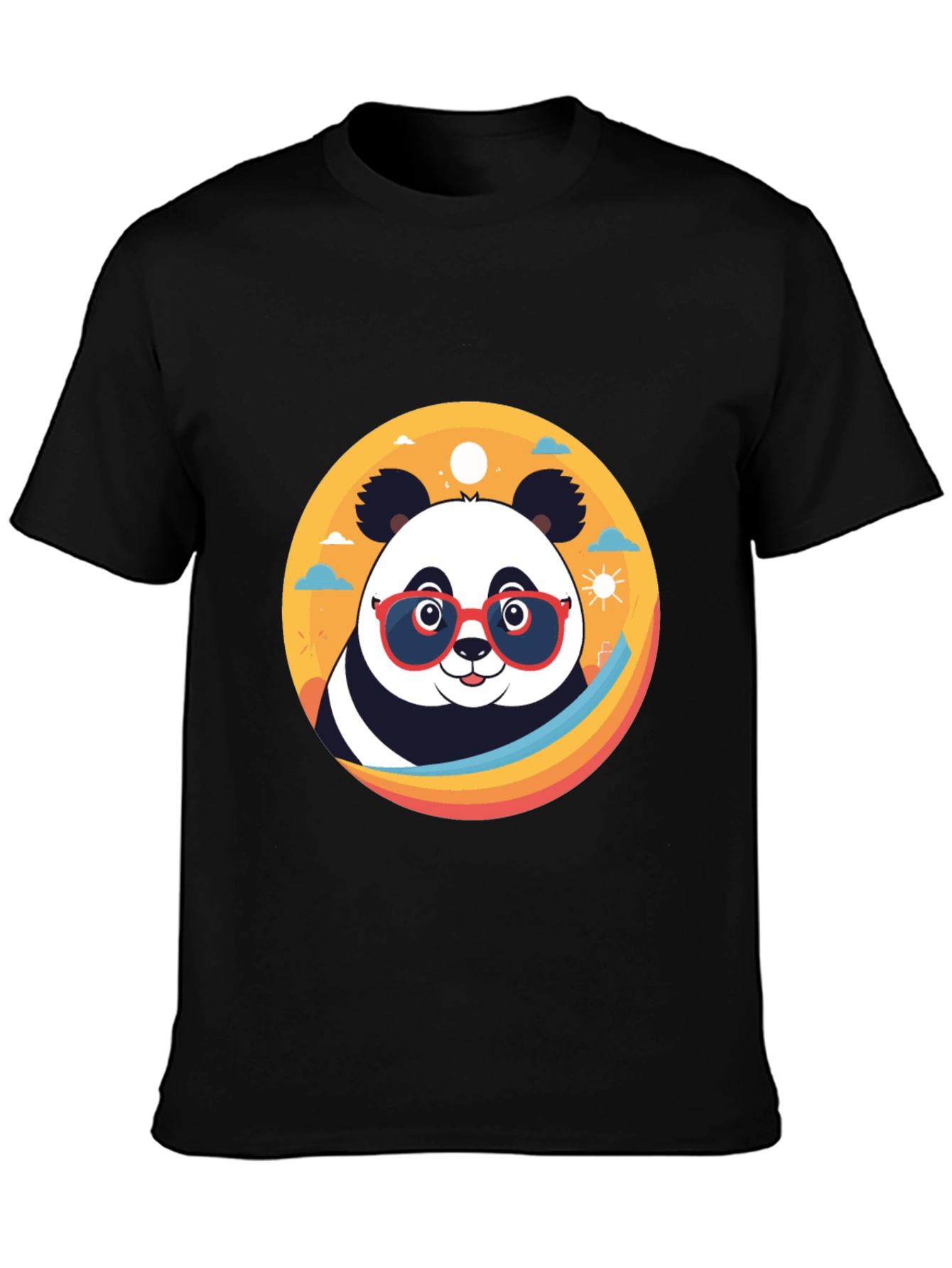 Cool Panda Graphic Tee - Stylish Black T-Shirt