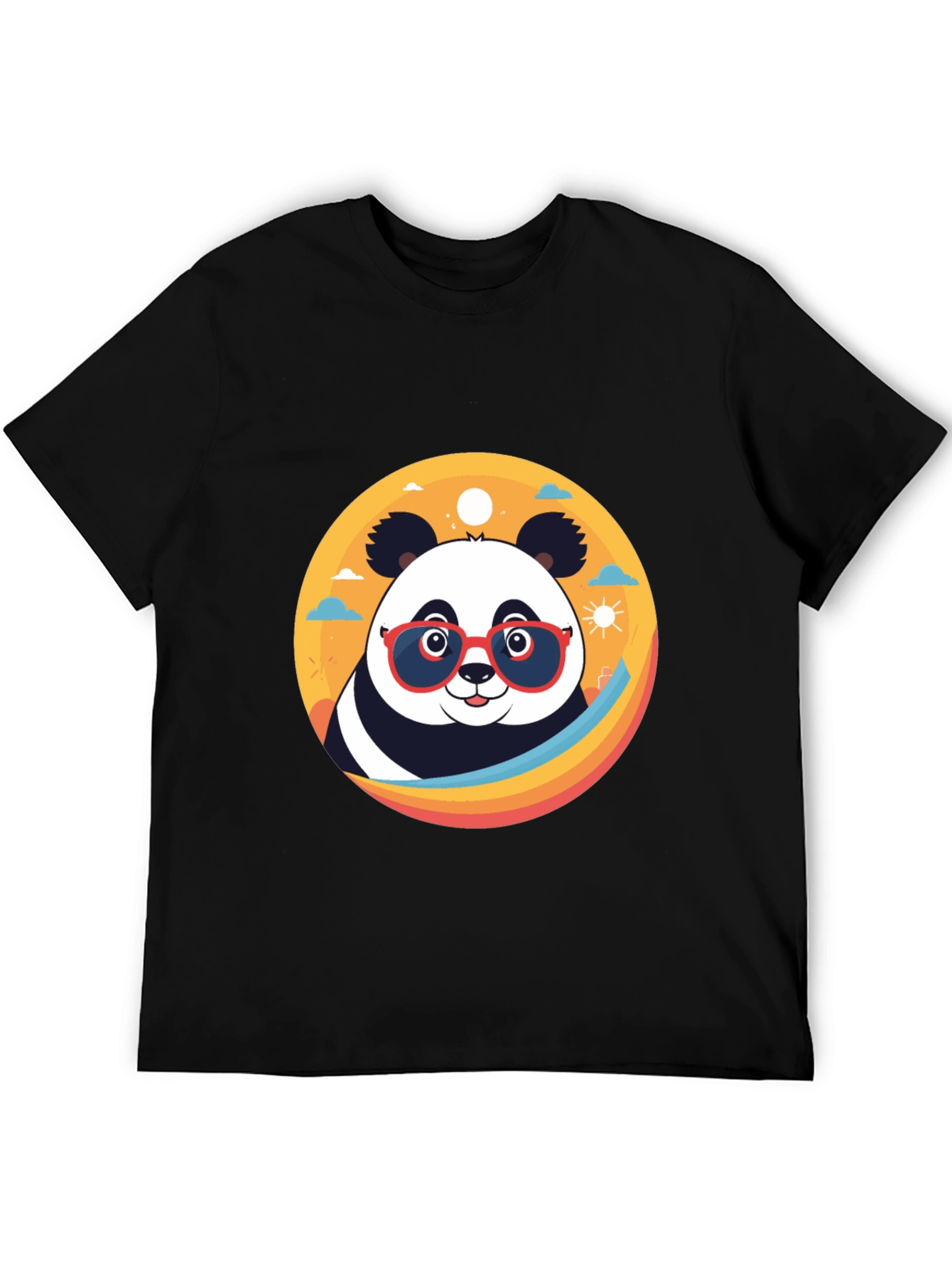 Cool Panda Graphic Tee - Stylish Black T-Shirt