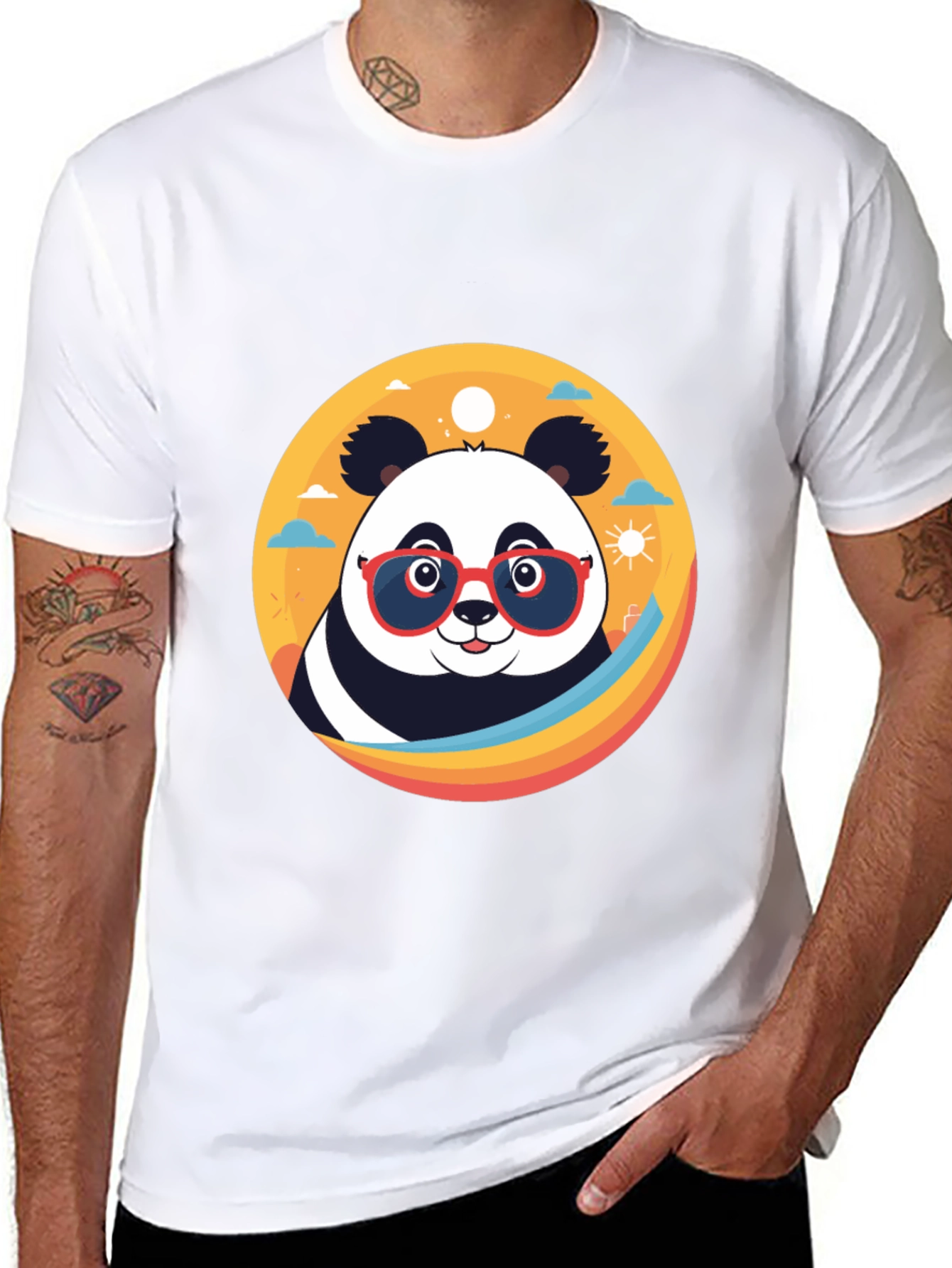 Cool Panda Graphic Tee - Stylish Black T-Shirt