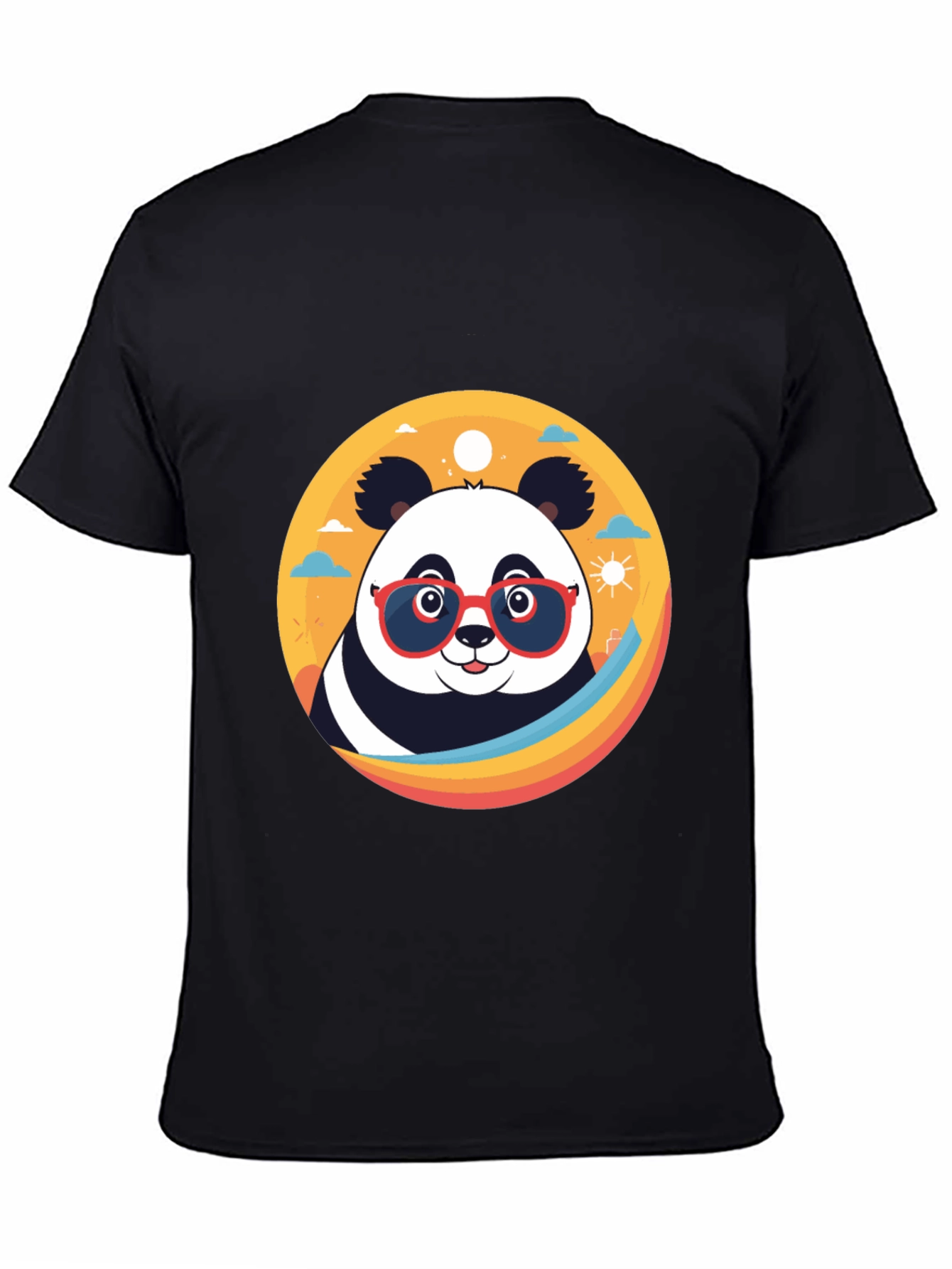 Cool Panda Graphic Tee - Stylish Black T-Shirt
