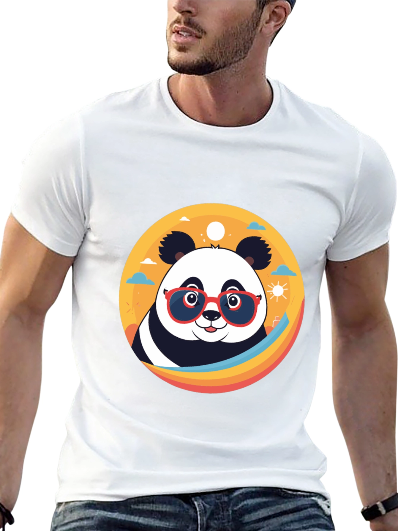 Cool Panda Graphic Tee - Stylish Black T-Shirt