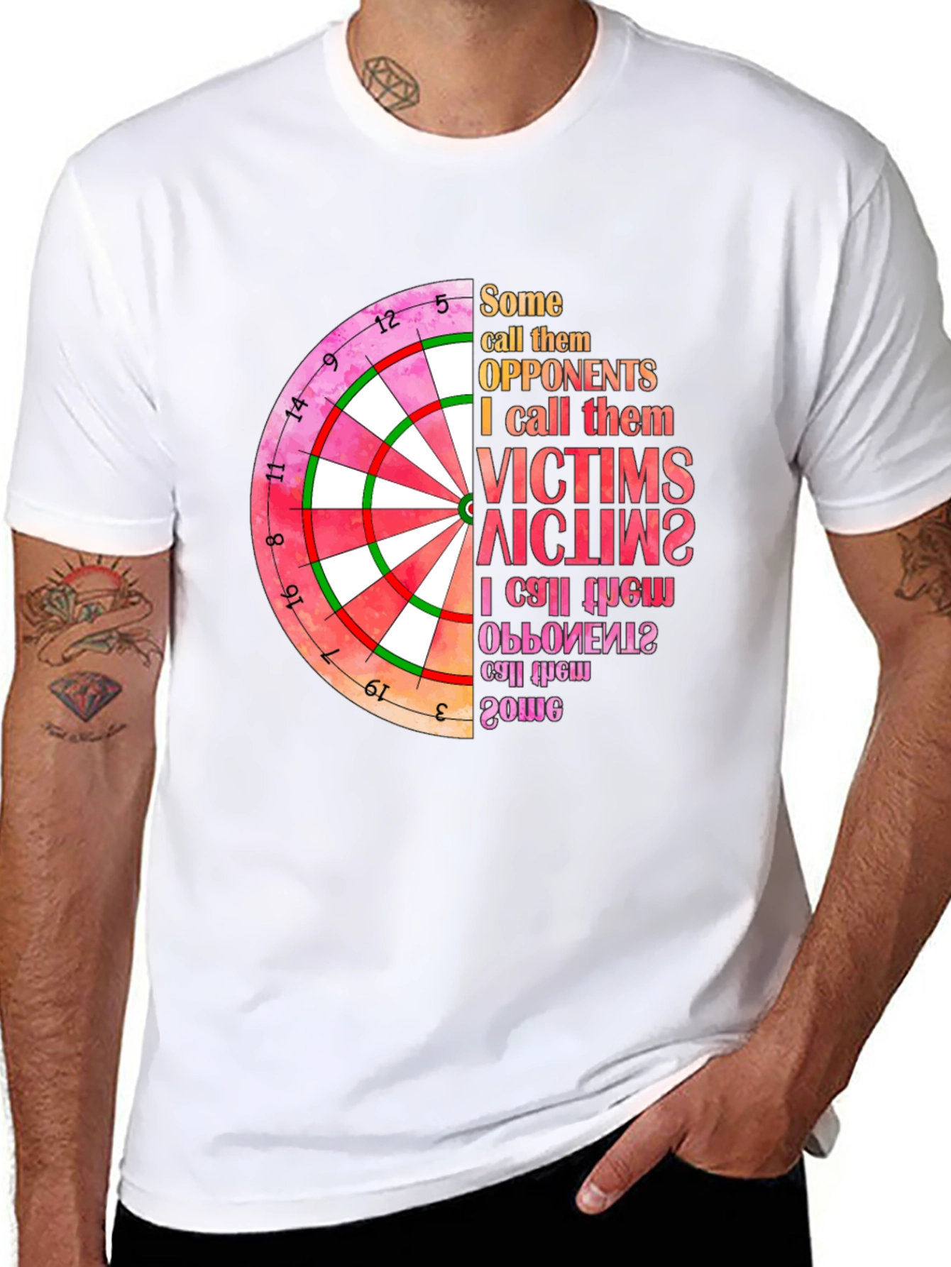 Dartboard Graphic T-Shirt: Opponents to Victims