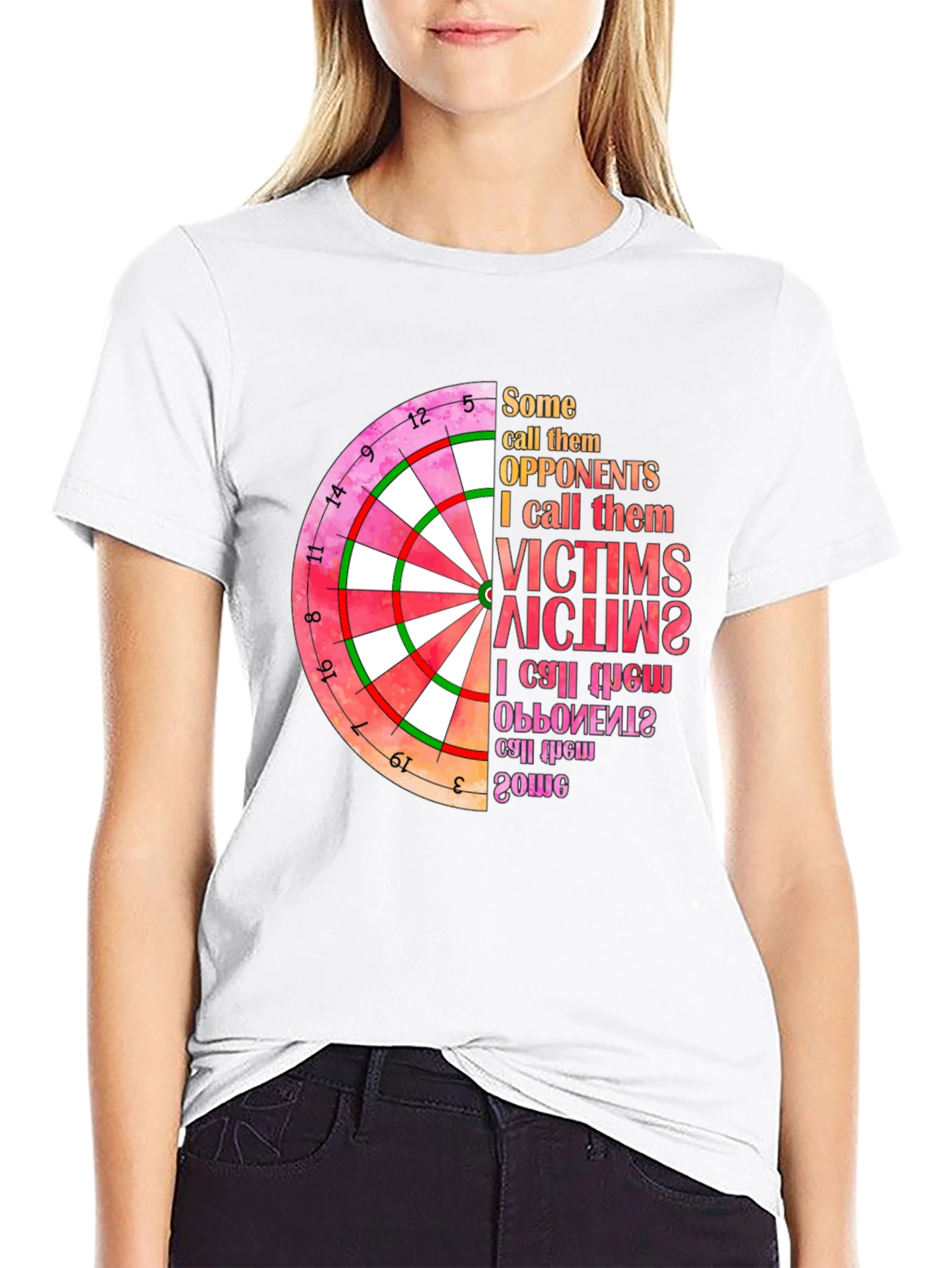 Dartboard Graphic T-Shirt: Opponents to Victims