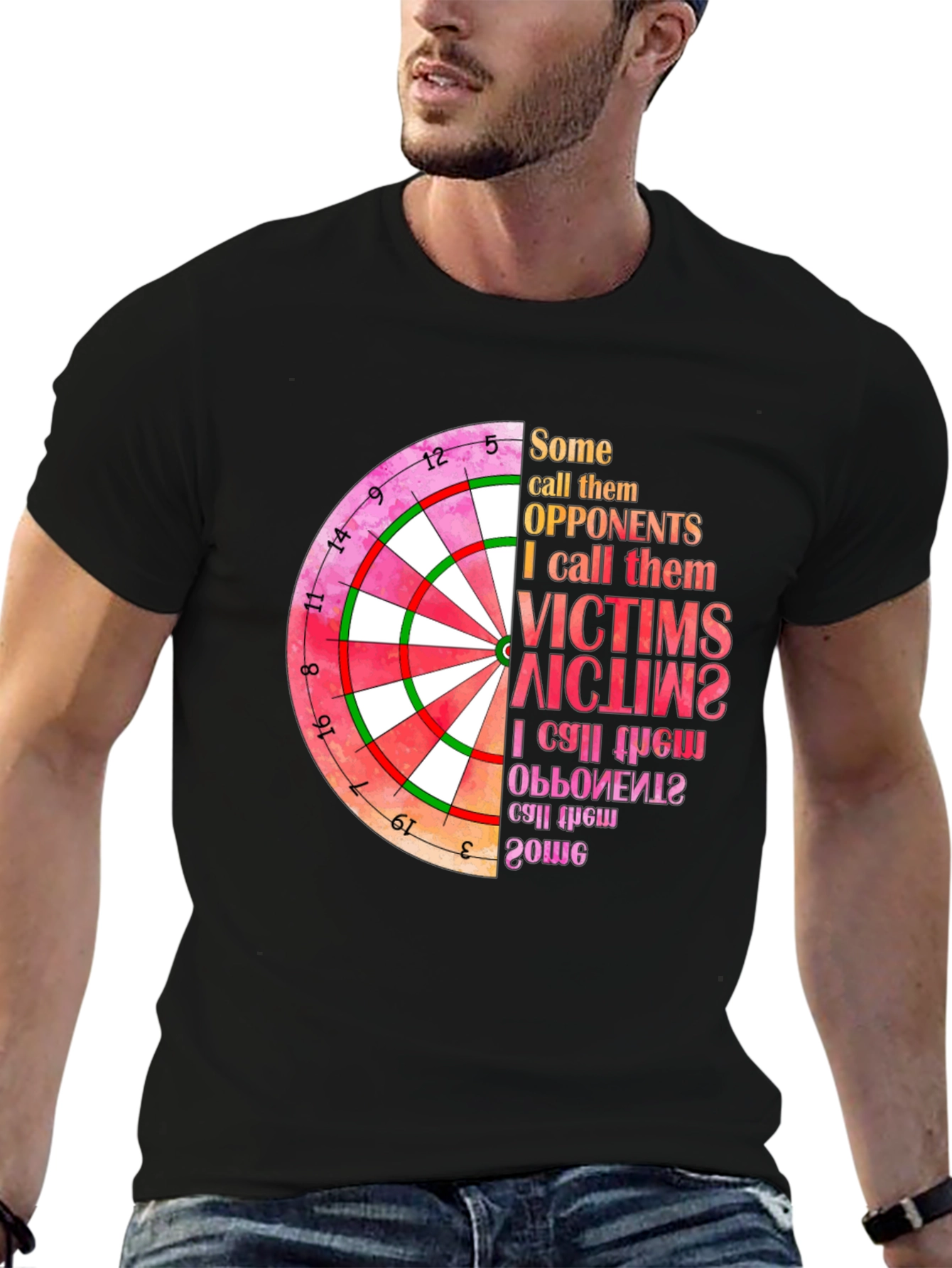 Dartboard Graphic T-Shirt: Opponents to Victims