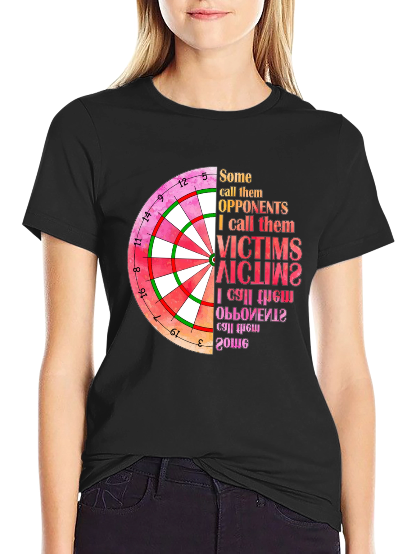Dartboard Graphic T-Shirt: Opponents to Victims