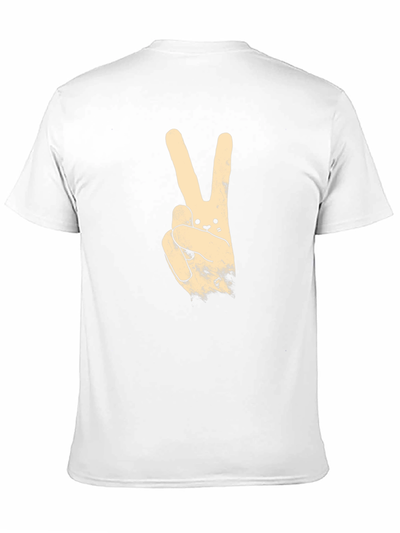 Peace Sign Bunny Graphic Tee - Black