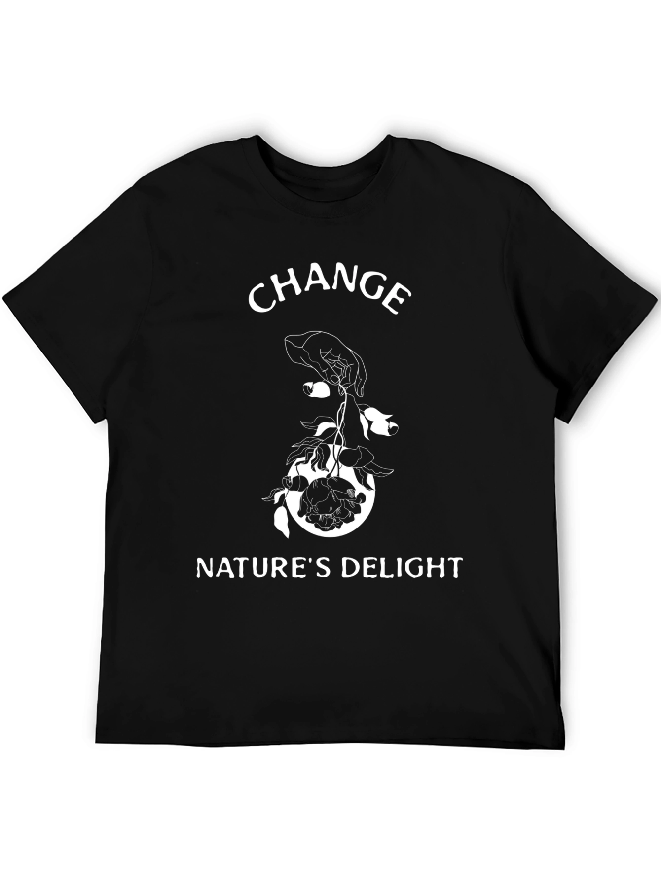 Change Natures Delight Black Graphic T-Shirt