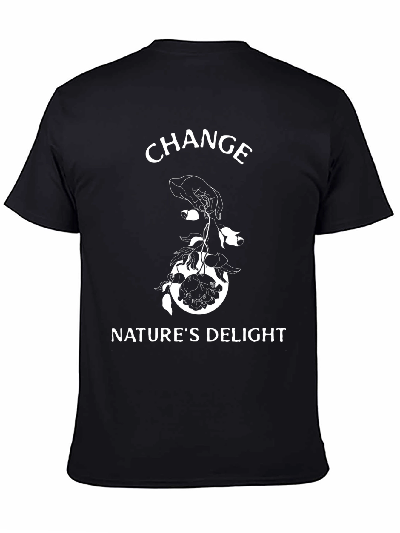 Change Natures Delight Black Graphic T-Shirt