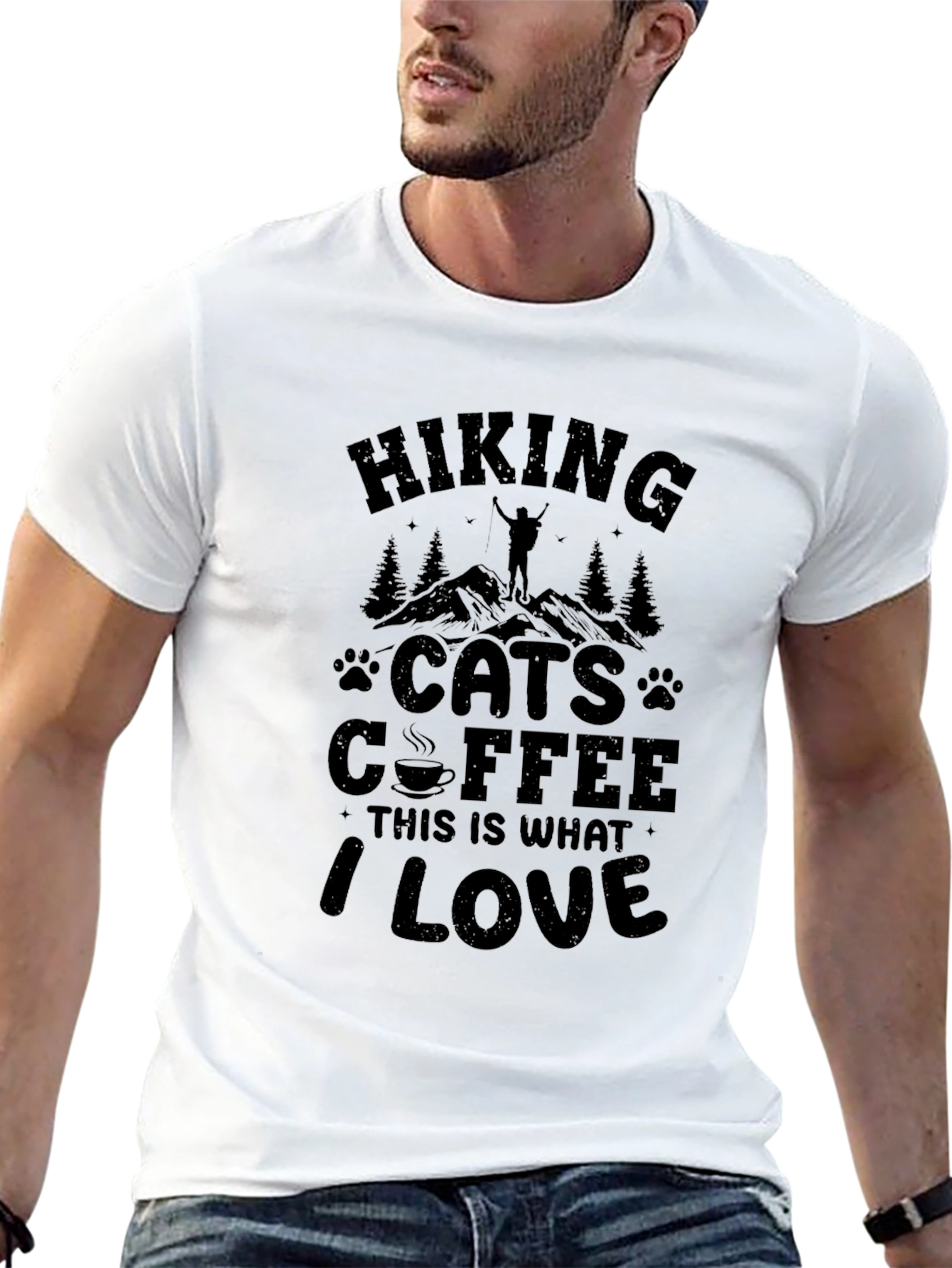 Hiking Cats Coffee Lover T-Shirt