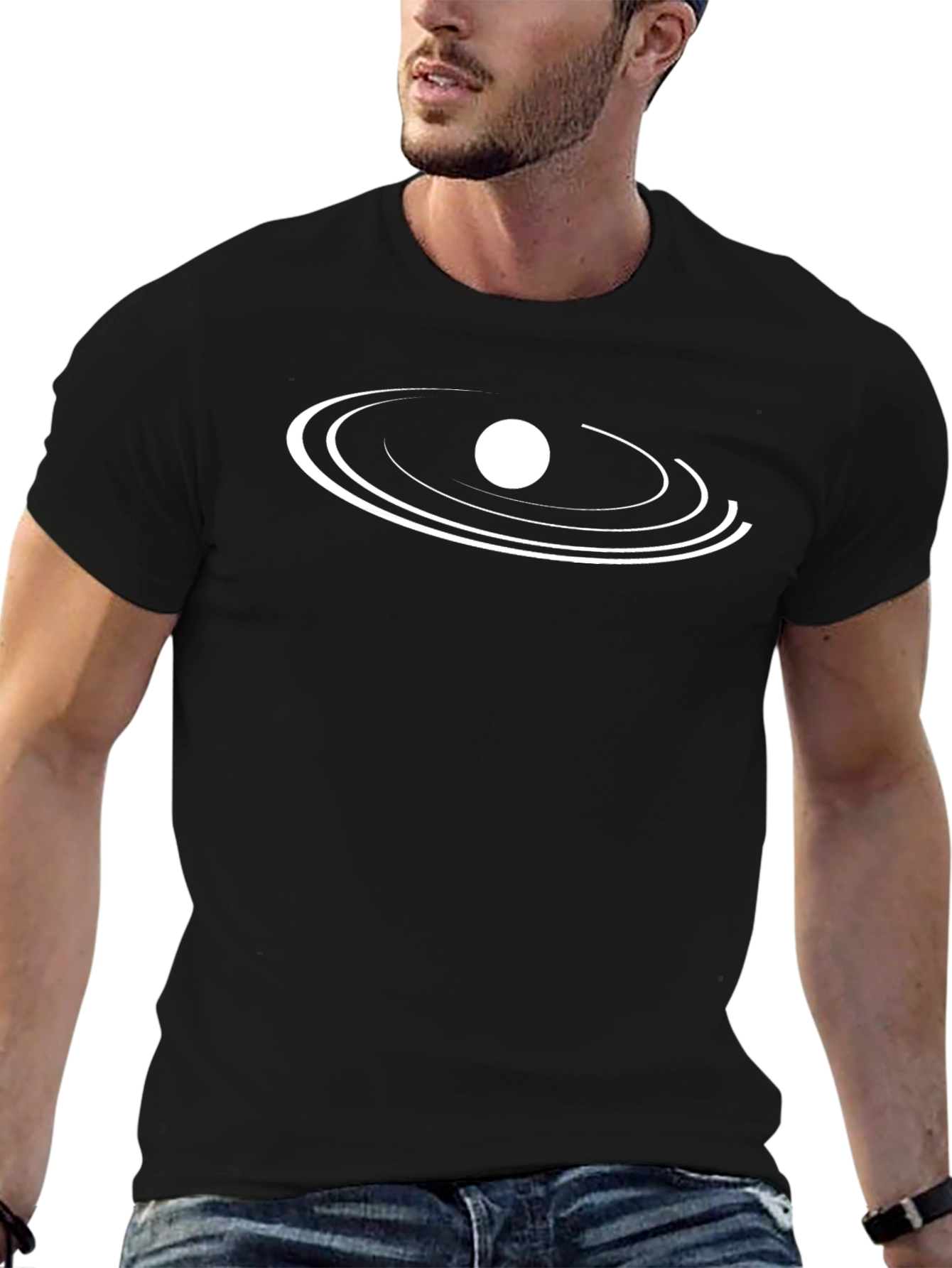Orbit Graphic Tee - Black Cotton Blend