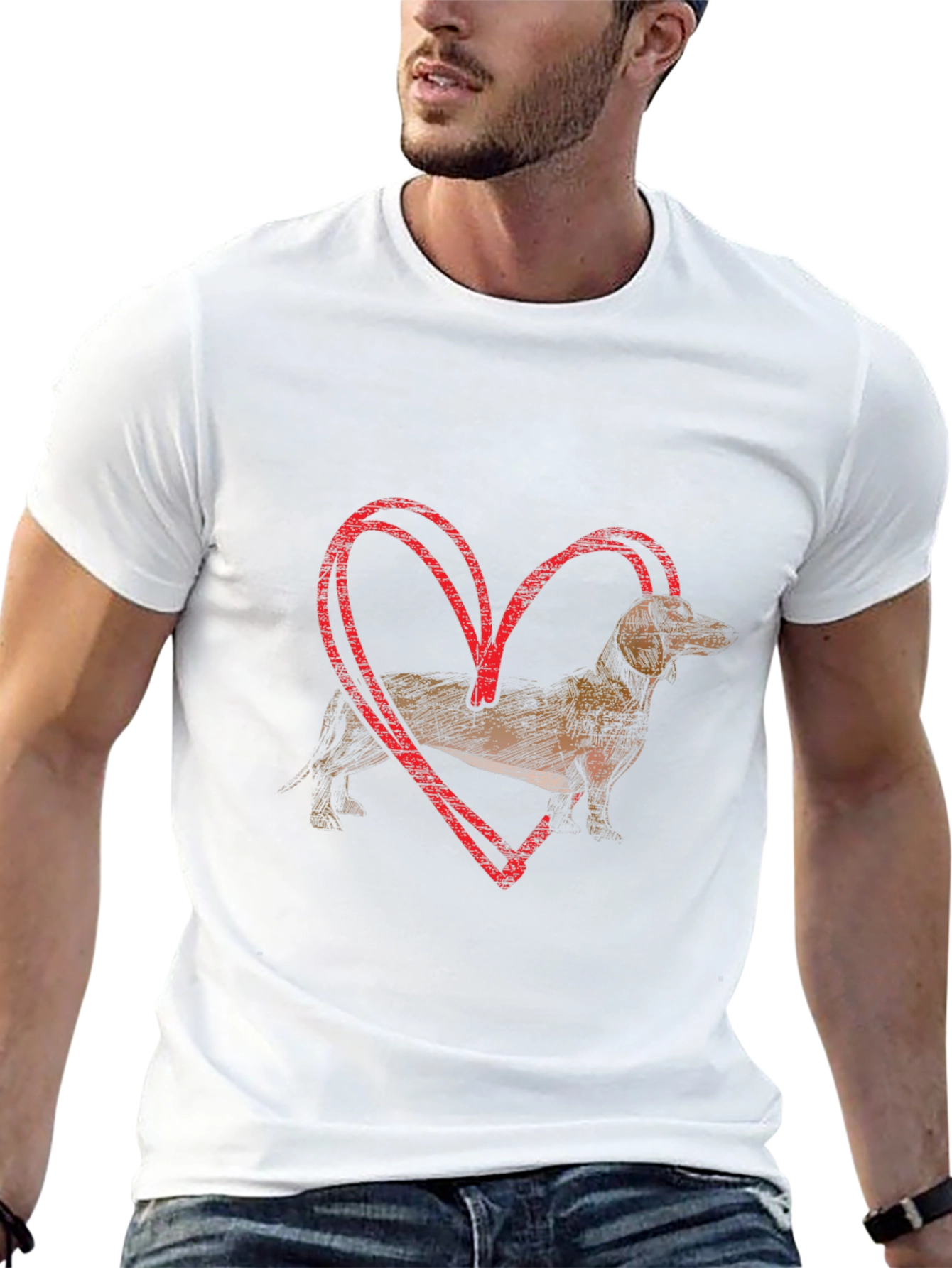 Dachshund Heart T-Shirt - Dog Lover Tee