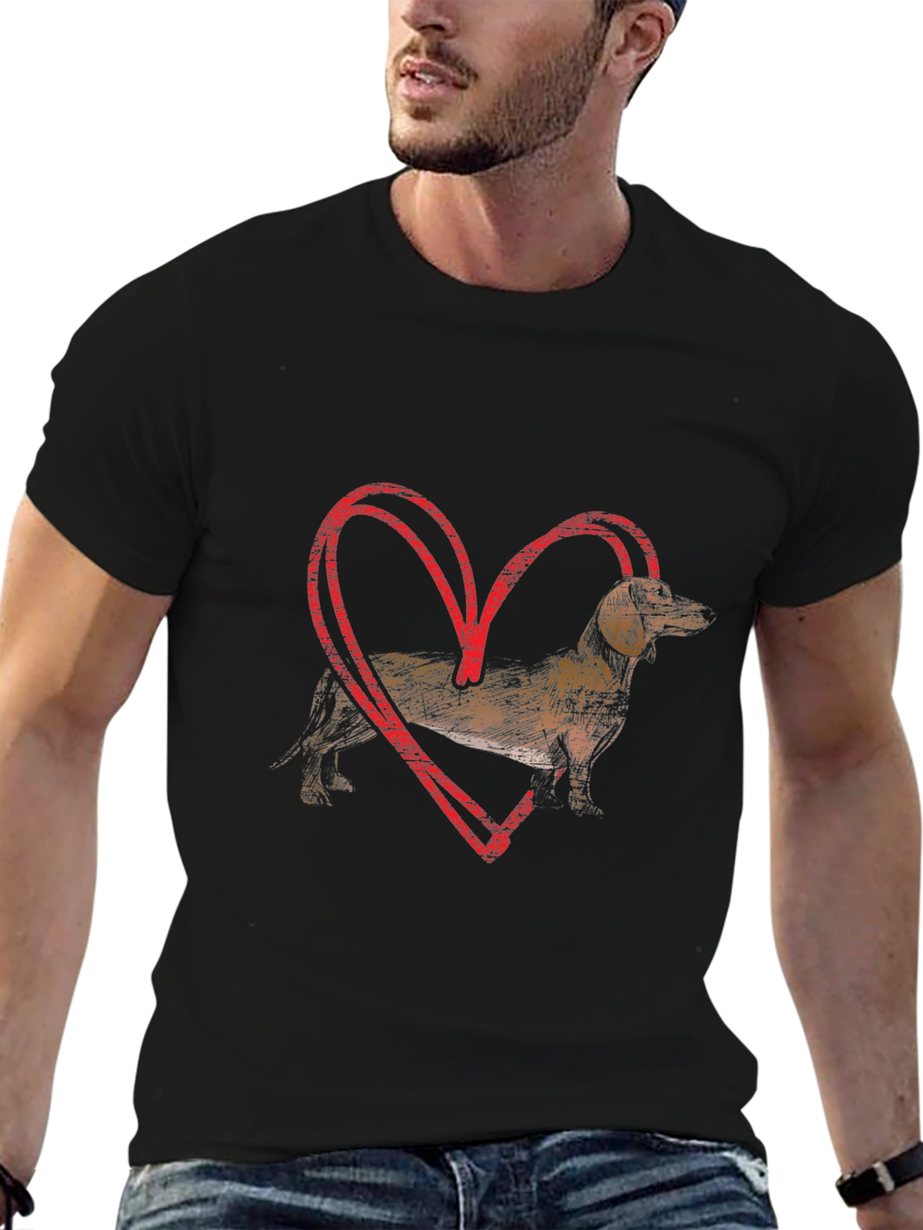 Dachshund Heart T-Shirt - Dog Lover Tee