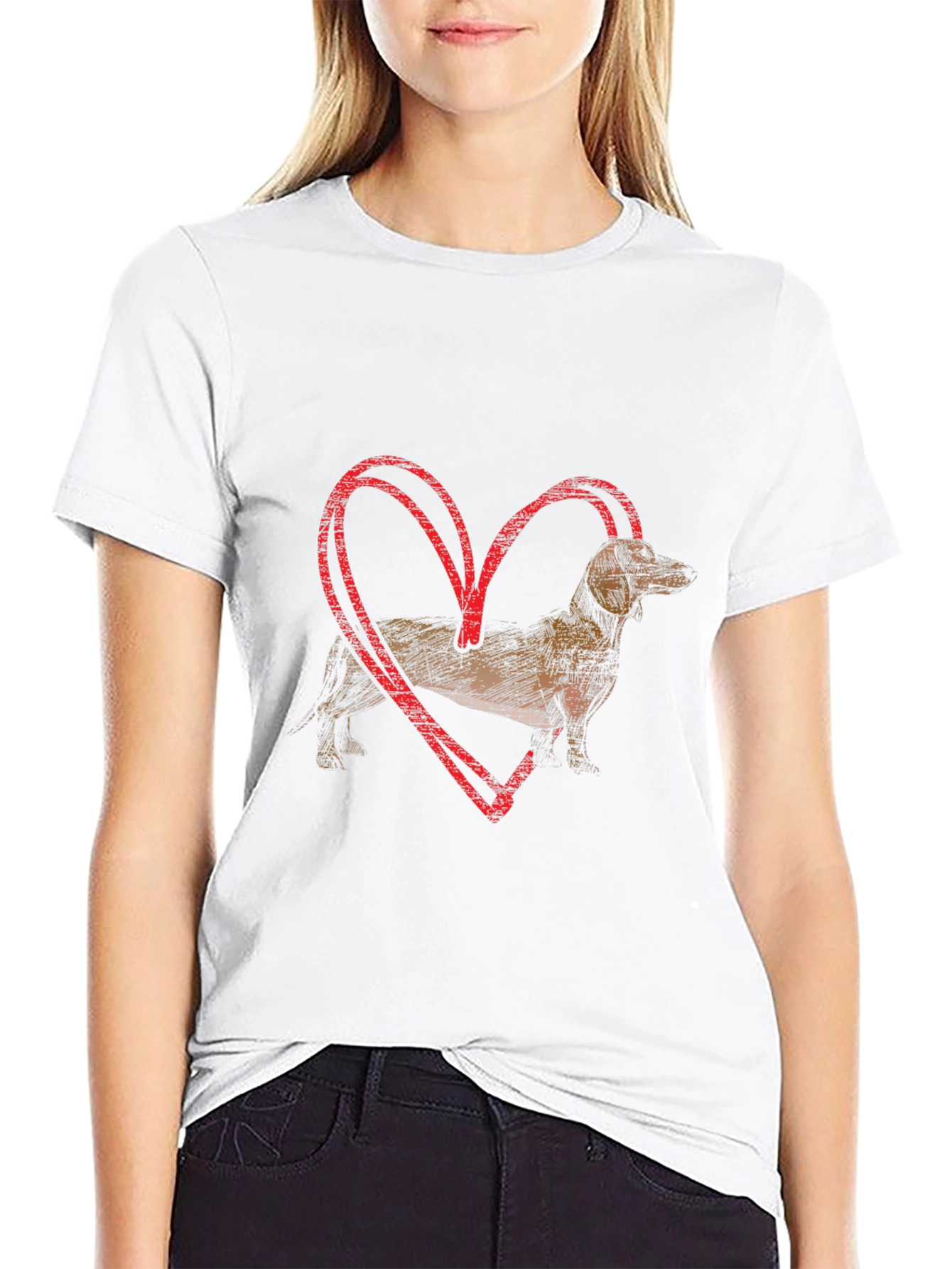 Dachshund Heart T-Shirt - Dog Lover Tee