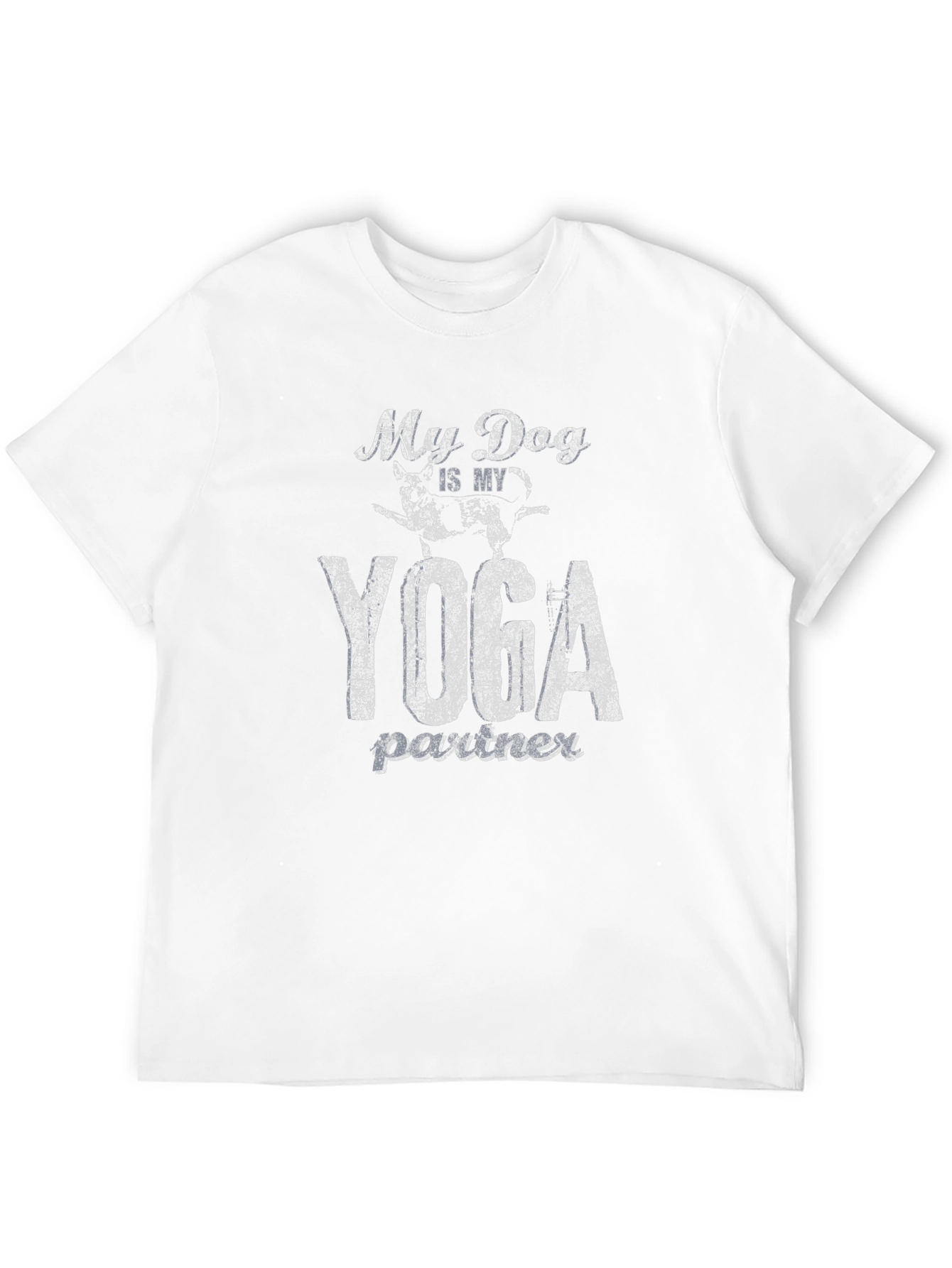 My Dog is My Yoga Partner Black T-Shirt
