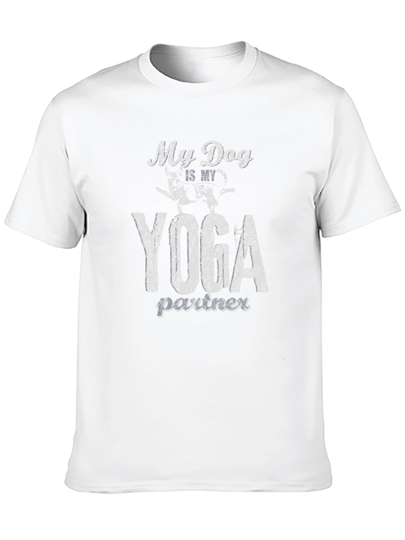 My Dog is My Yoga Partner Black T-Shirt