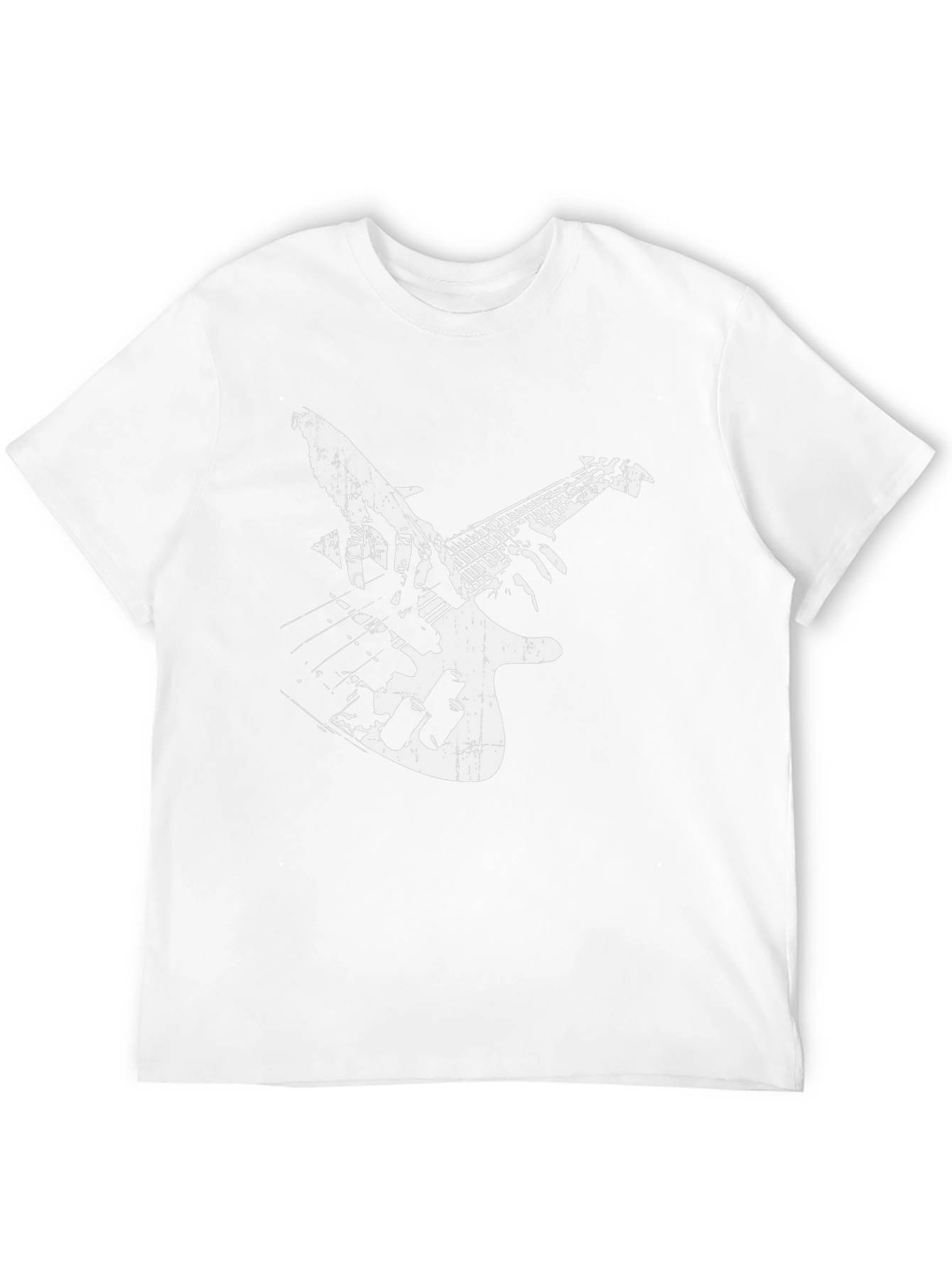Black Guitar Graphic T-Shirt