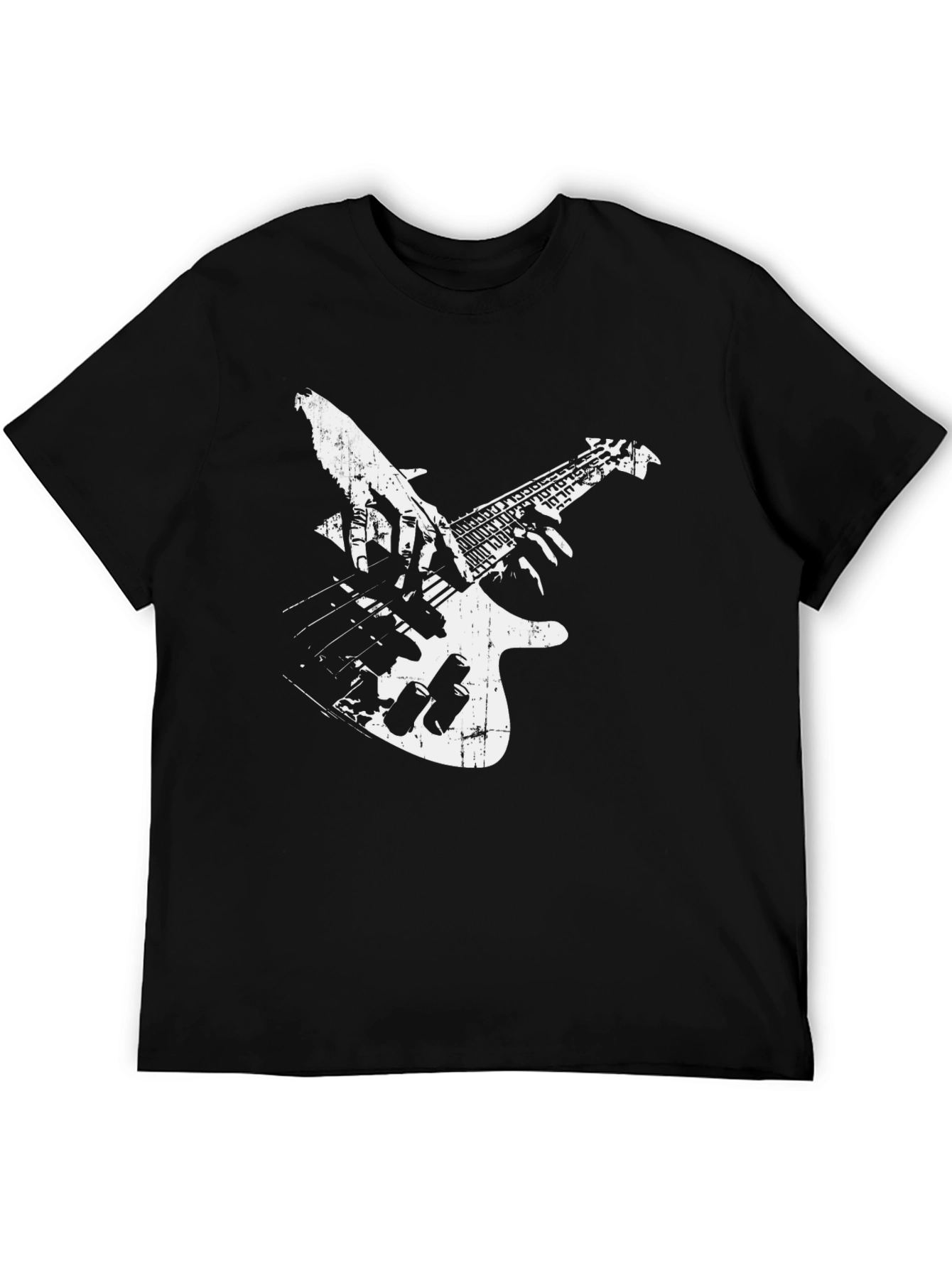 Black Guitar Graphic T-Shirt