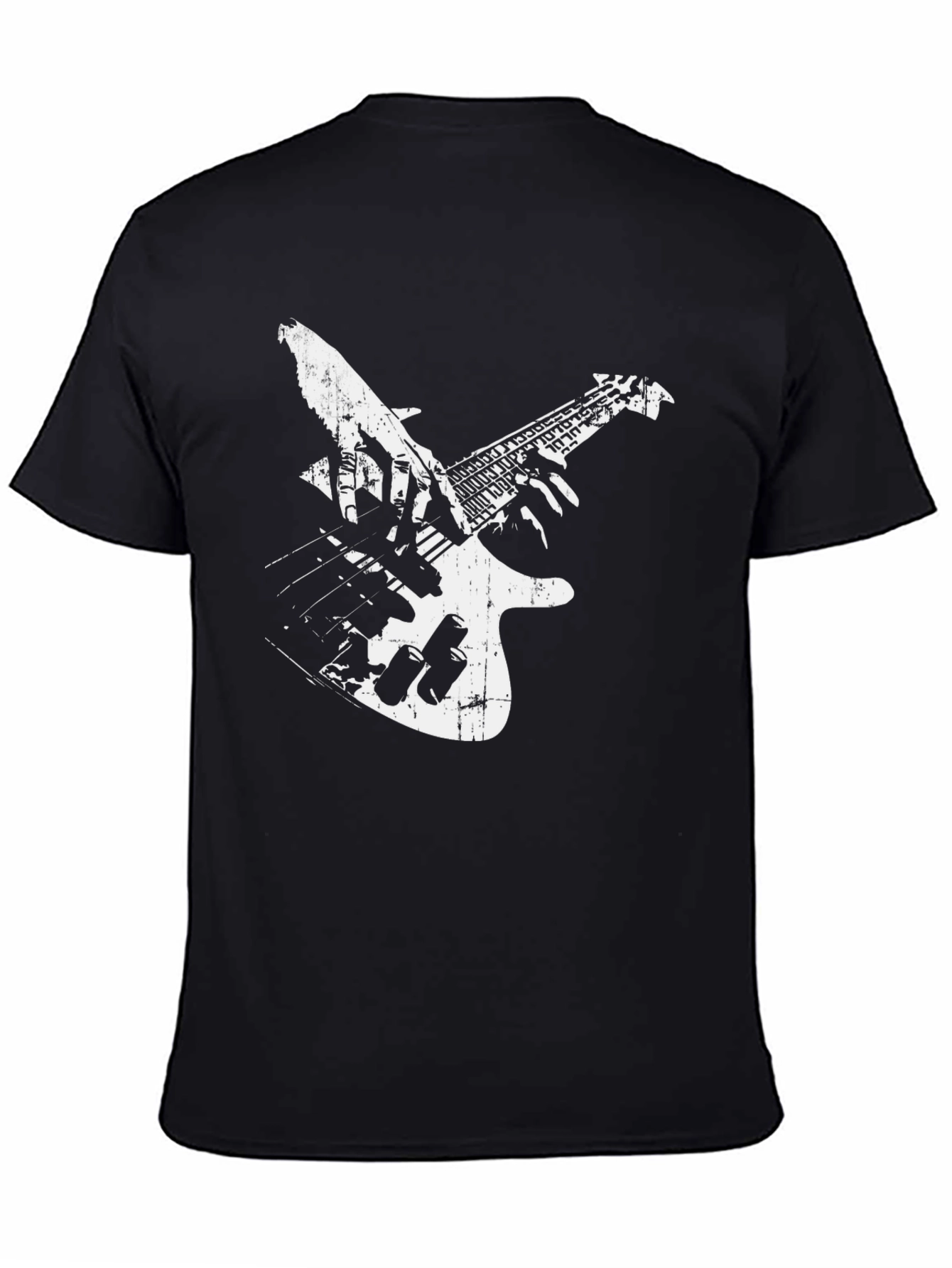 Black Guitar Graphic T-Shirt