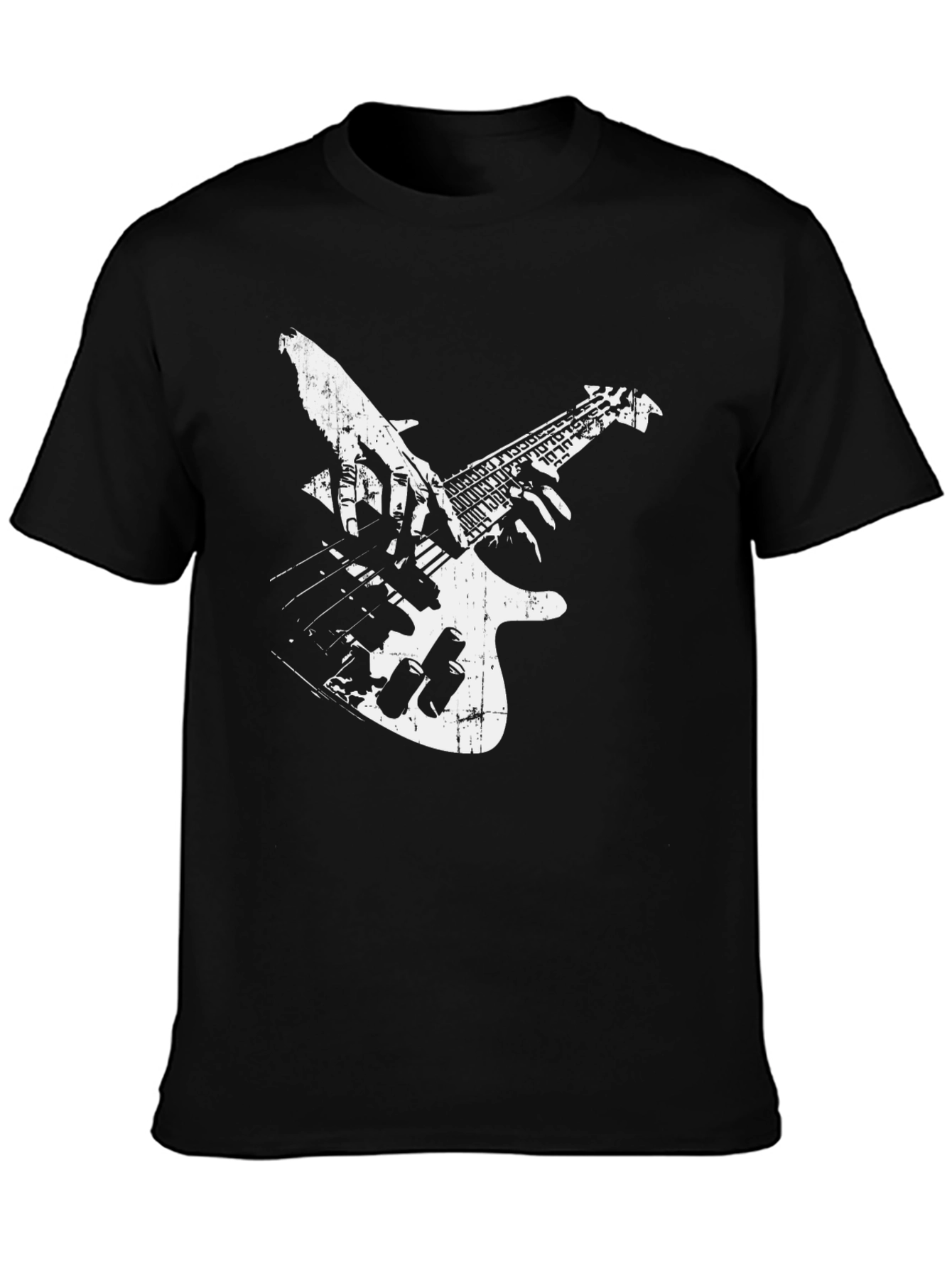 Black Guitar Graphic T-Shirt